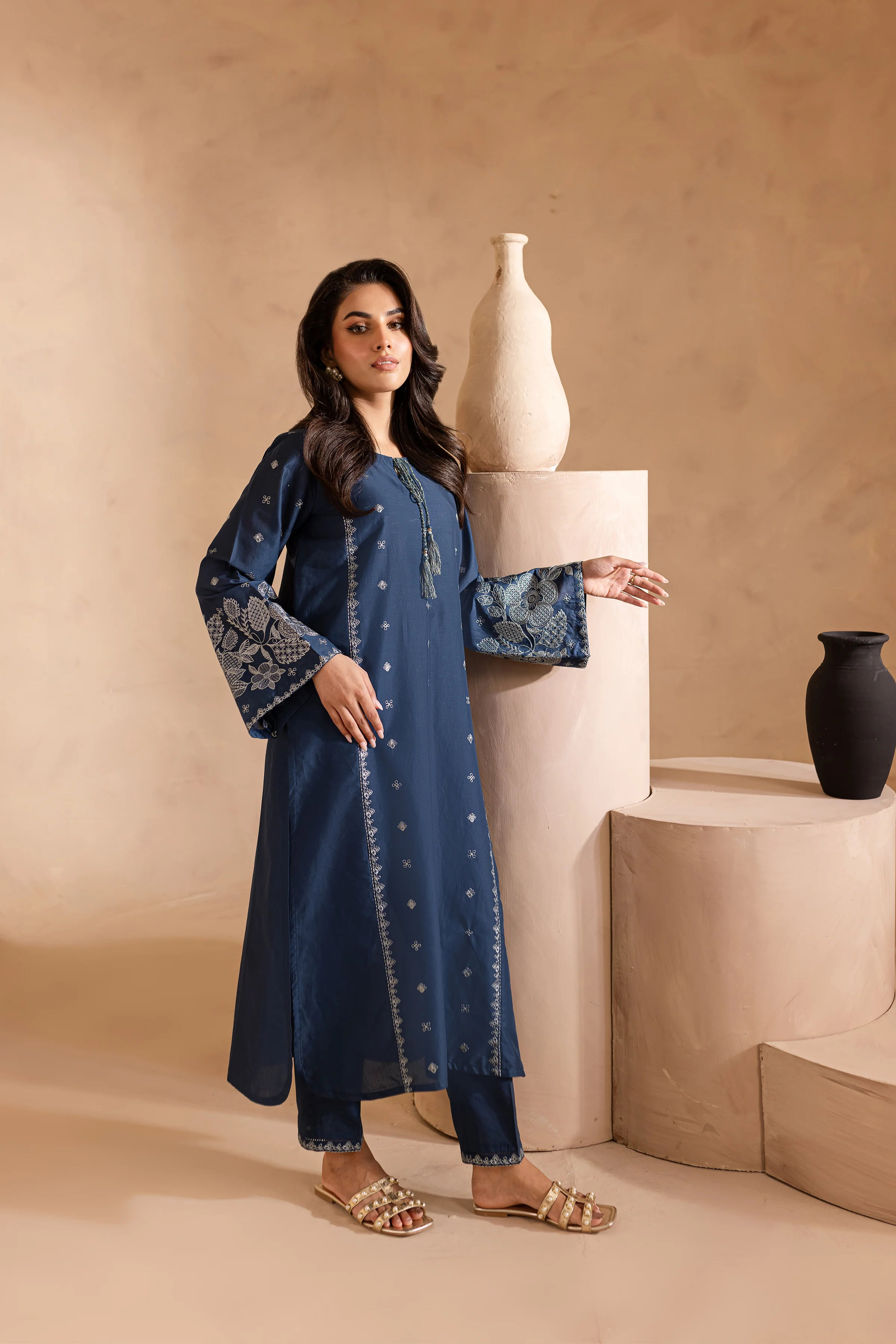 Agean Sea 2Pc - Embroidered Lawn Dress - Image 4