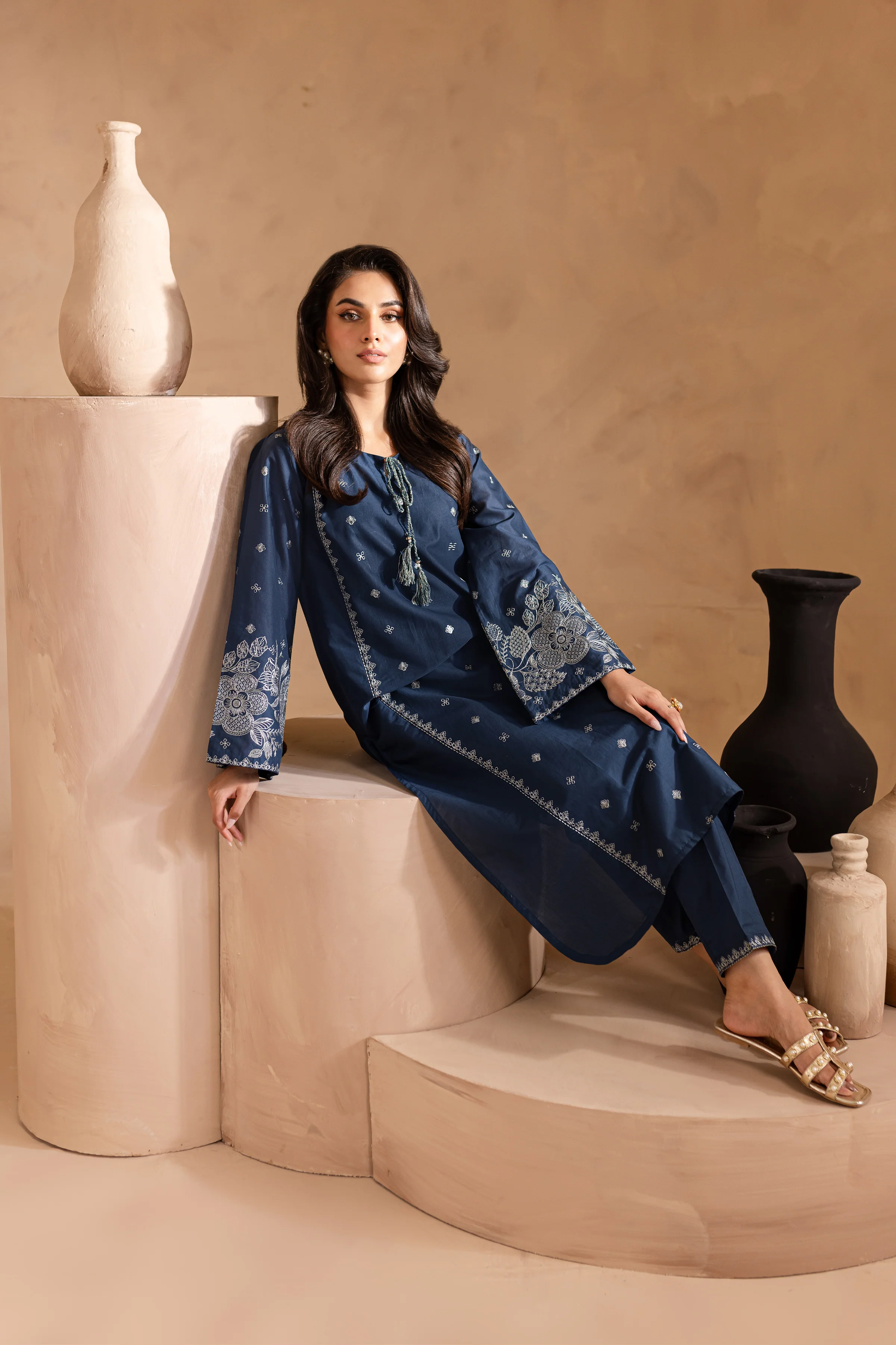 Agean Sea 2Pc - Embroidered Lawn Dress - Image 5