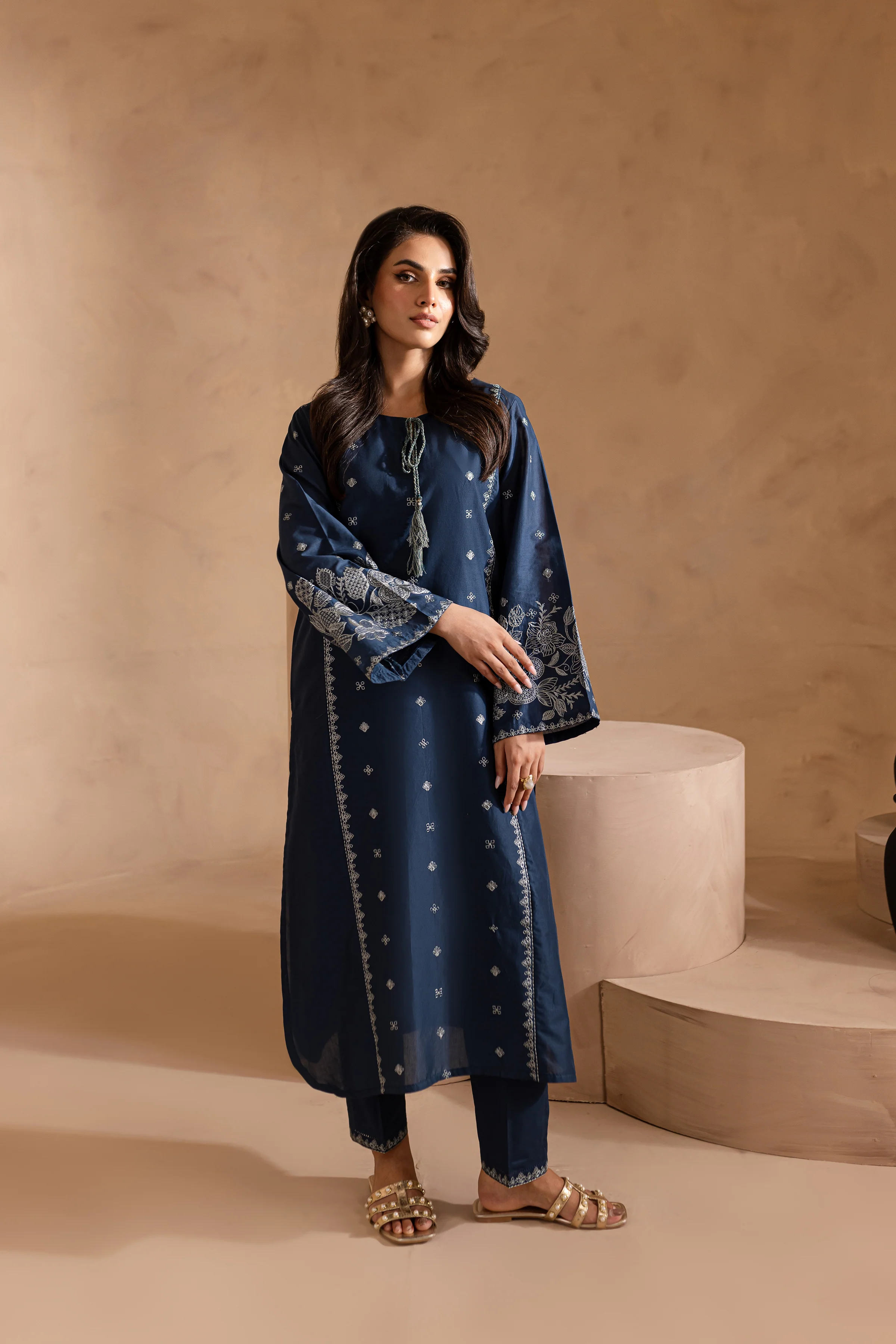 Agean Sea 2Pc - Embroidered Lawn Dress - Image 9