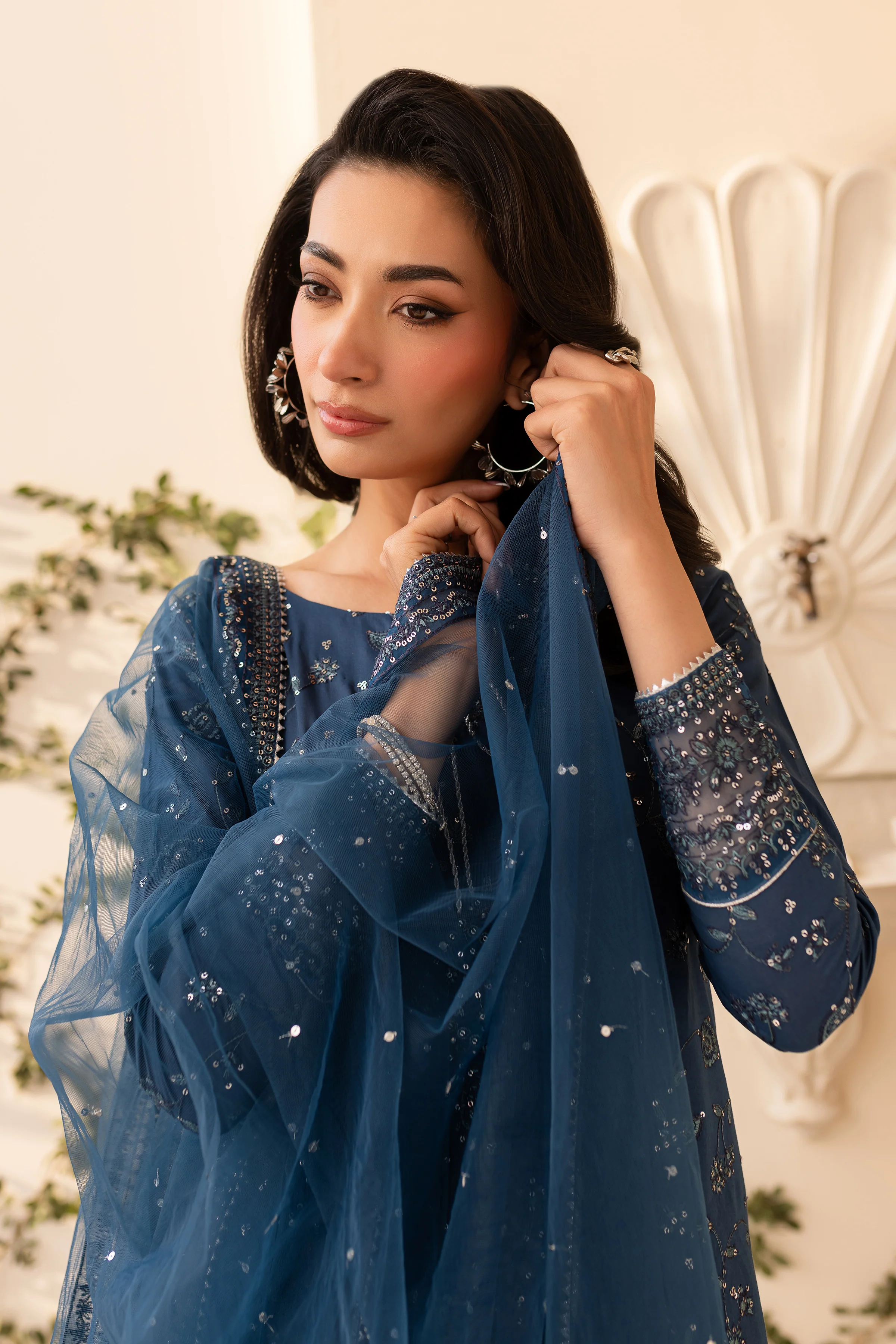Alexis 3Pc - Embroidered Sharara Pret - Image 3