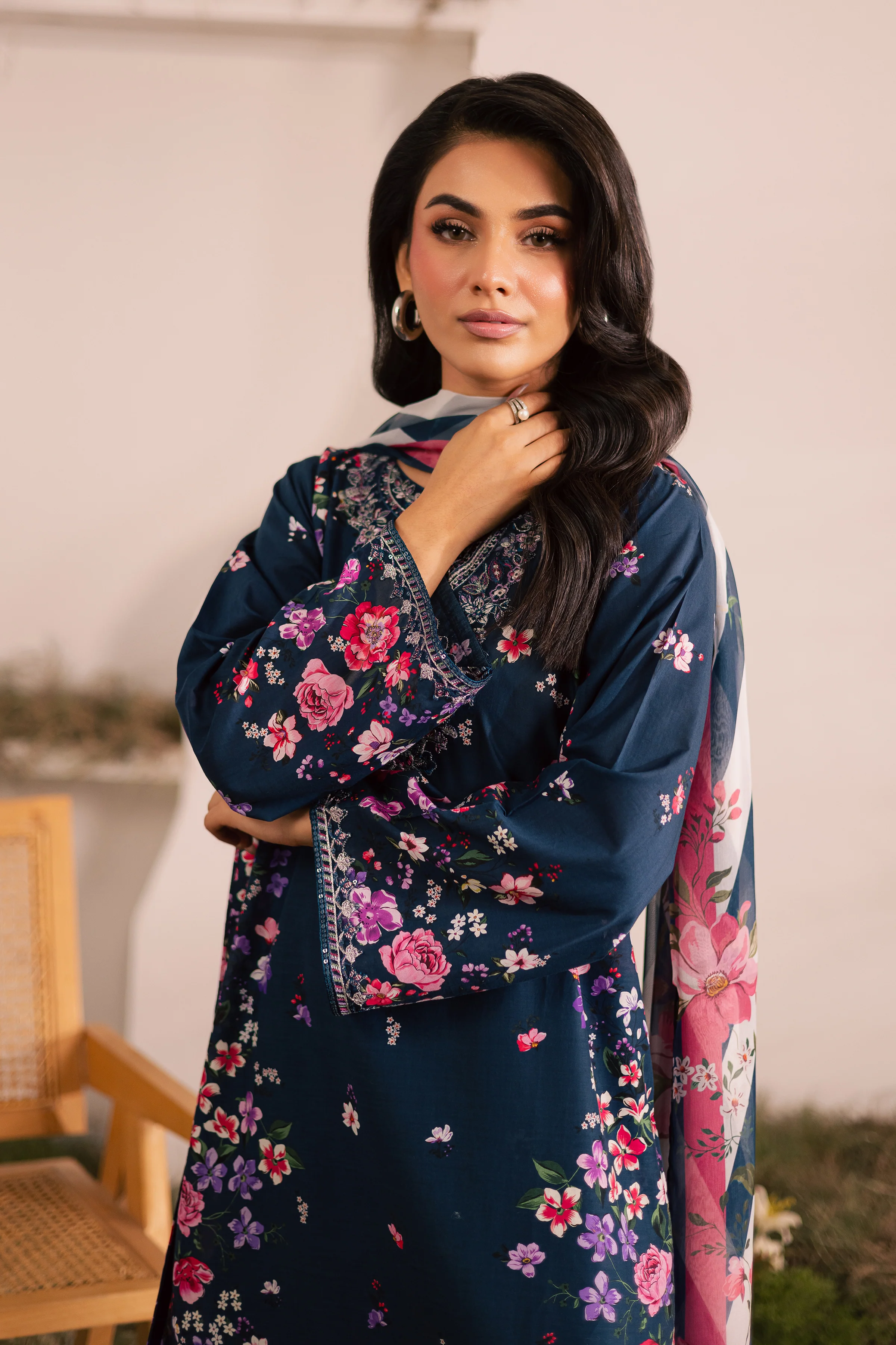 Amber 3Pc - Printed Lawn Dress - Image 6