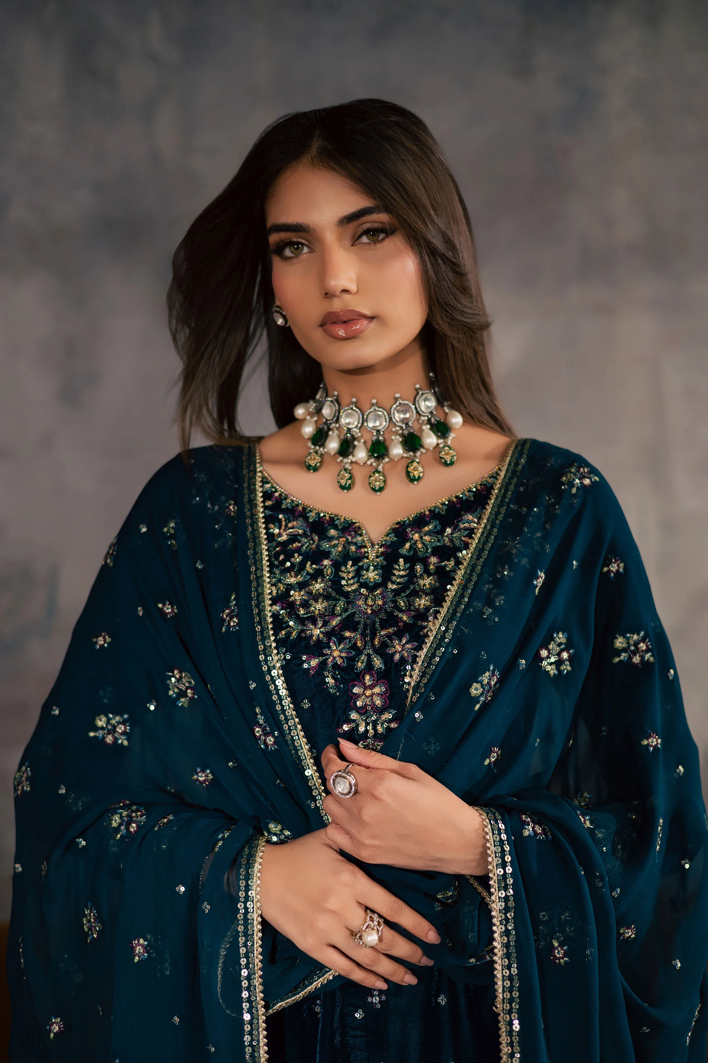 Ayra 3Pc - Velvet Formal Dress - Image 6