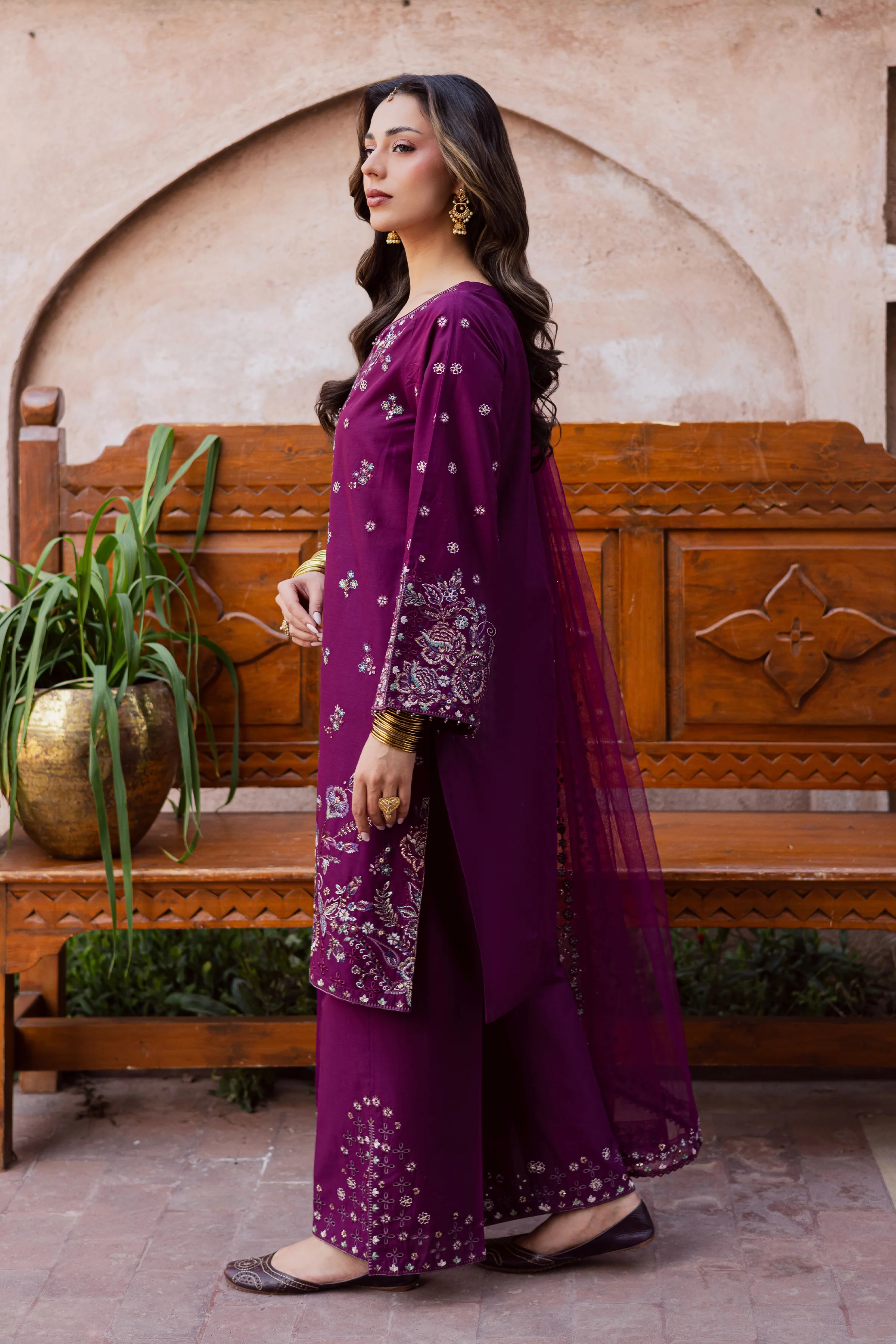 Balter 3Pc - Festive Embroidered Lawn - Image 5