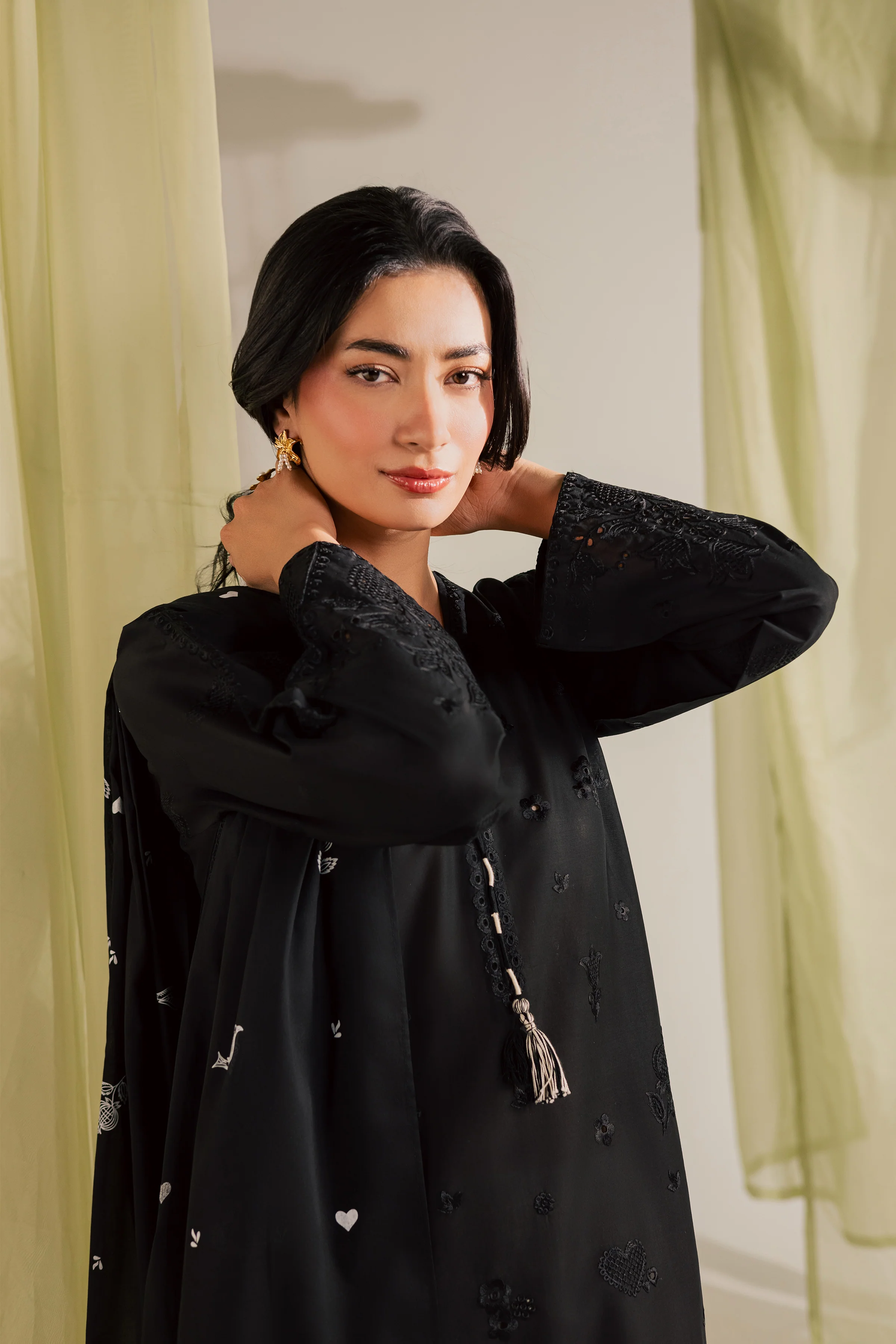 Black Bird 3Pc - Embroidered Lawn Dress - Image 7