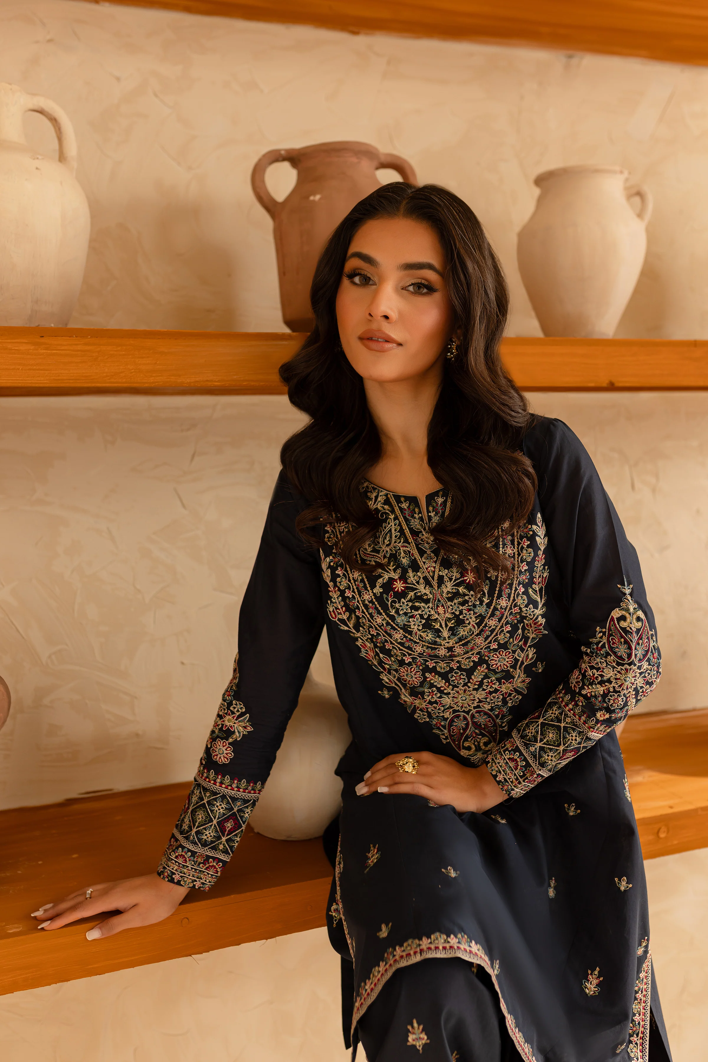 Blue Opal 2Pc - Embroidered Lawn Dress - Image 3