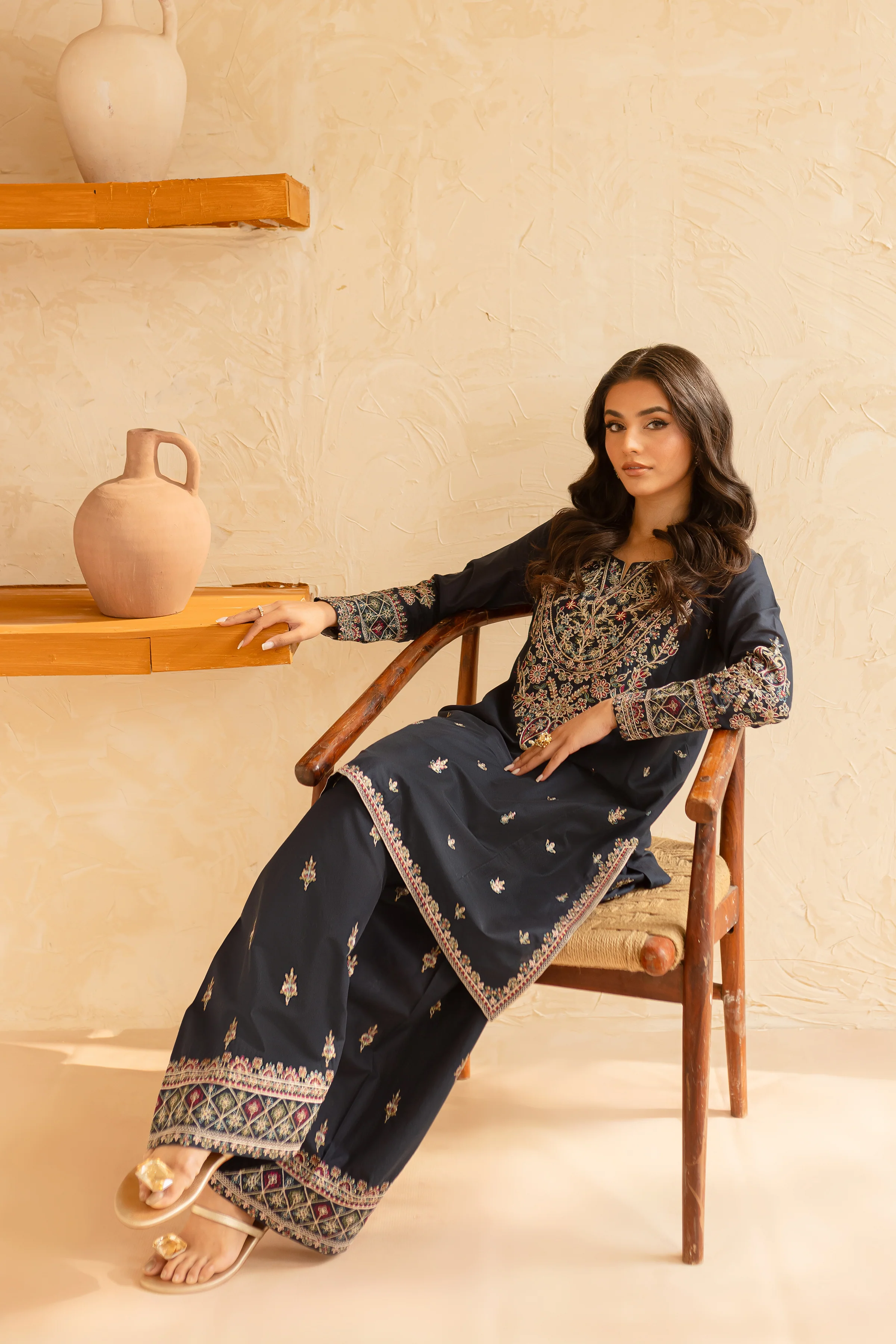 Blue Opal 2Pc - Embroidered Lawn Dress - Image 5