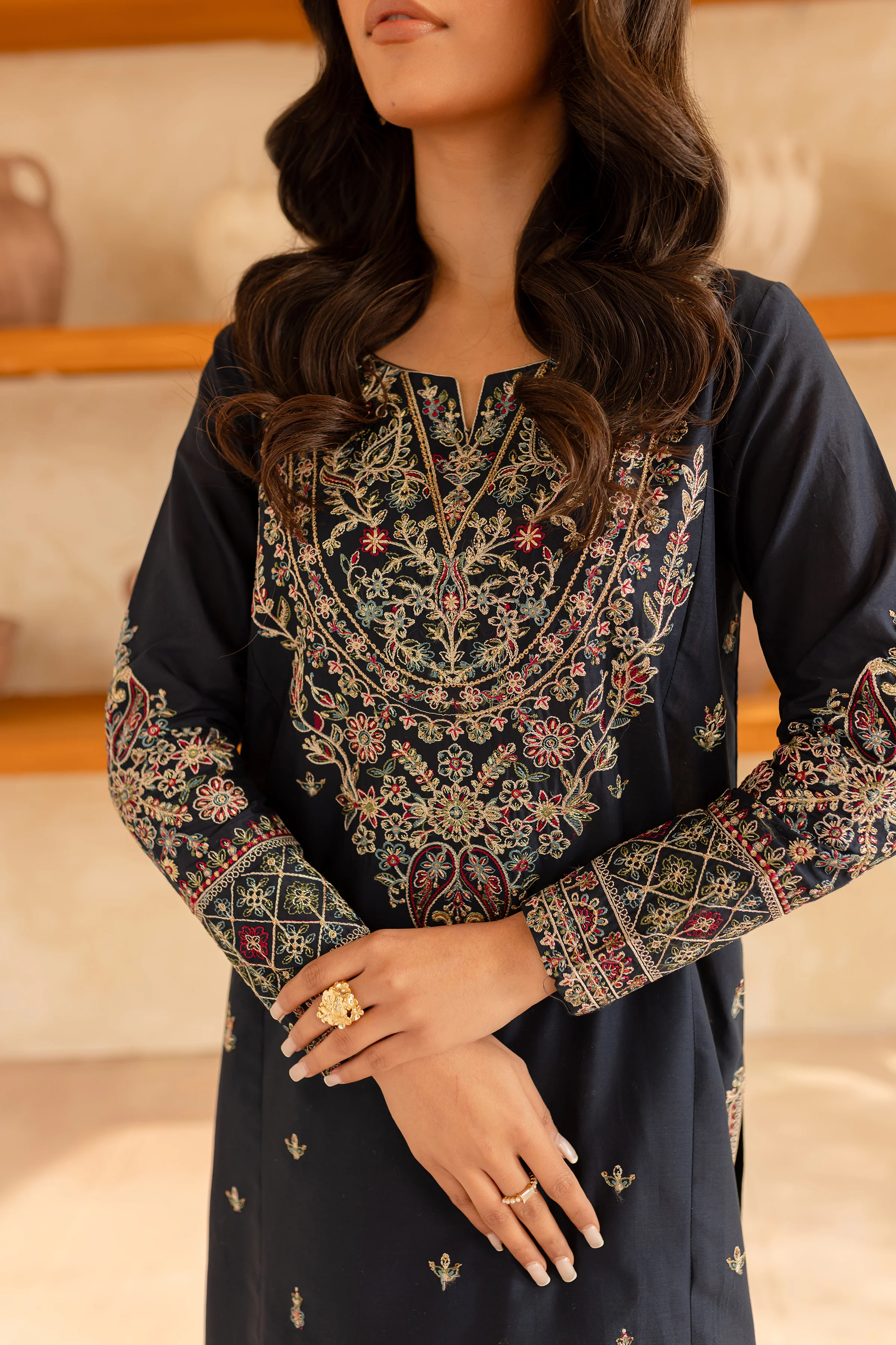 Blue Opal 2Pc - Embroidered Lawn Dress - Image 8