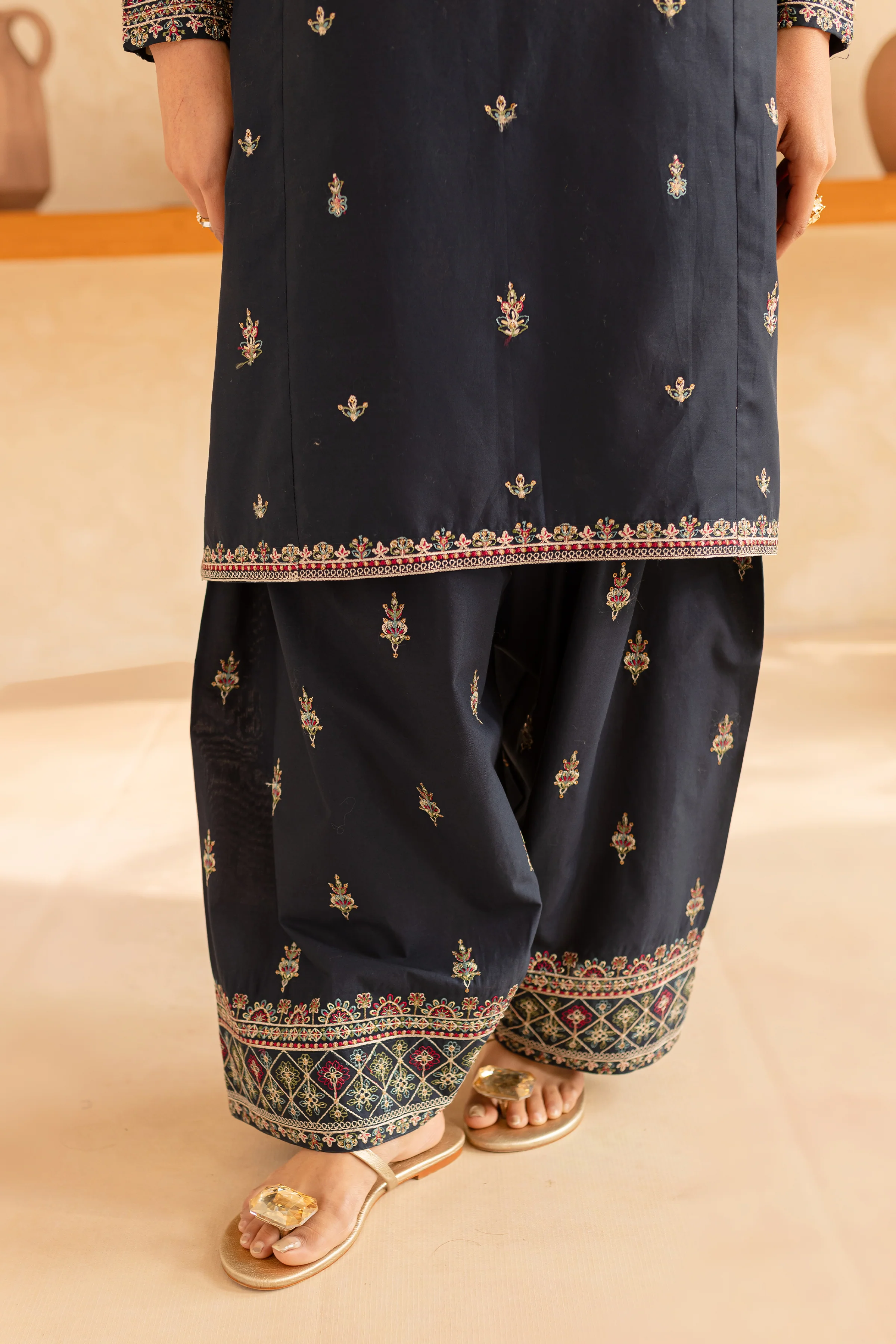 Blue Opal 2Pc - Embroidered Lawn Dress - Image 9