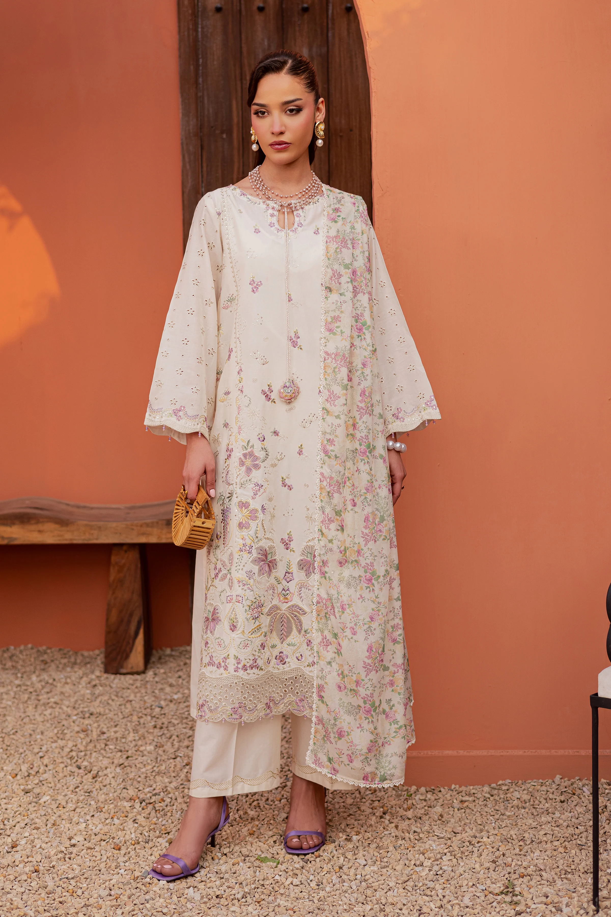 Canberra 3Pc - Festive Embroidered Lawn - Image 8