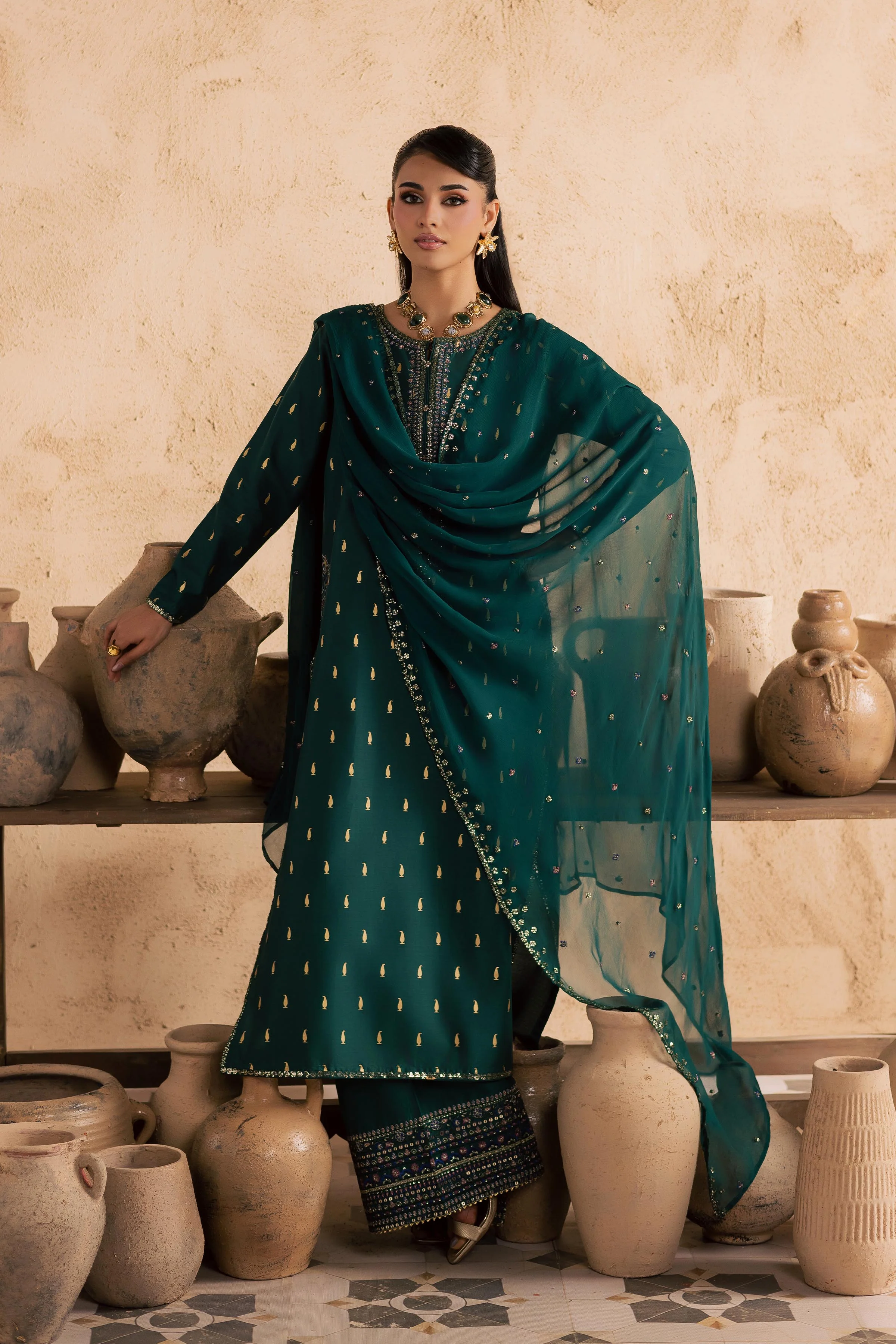 Caspien 3Pc - Embroidered Festive Pret - Image 5