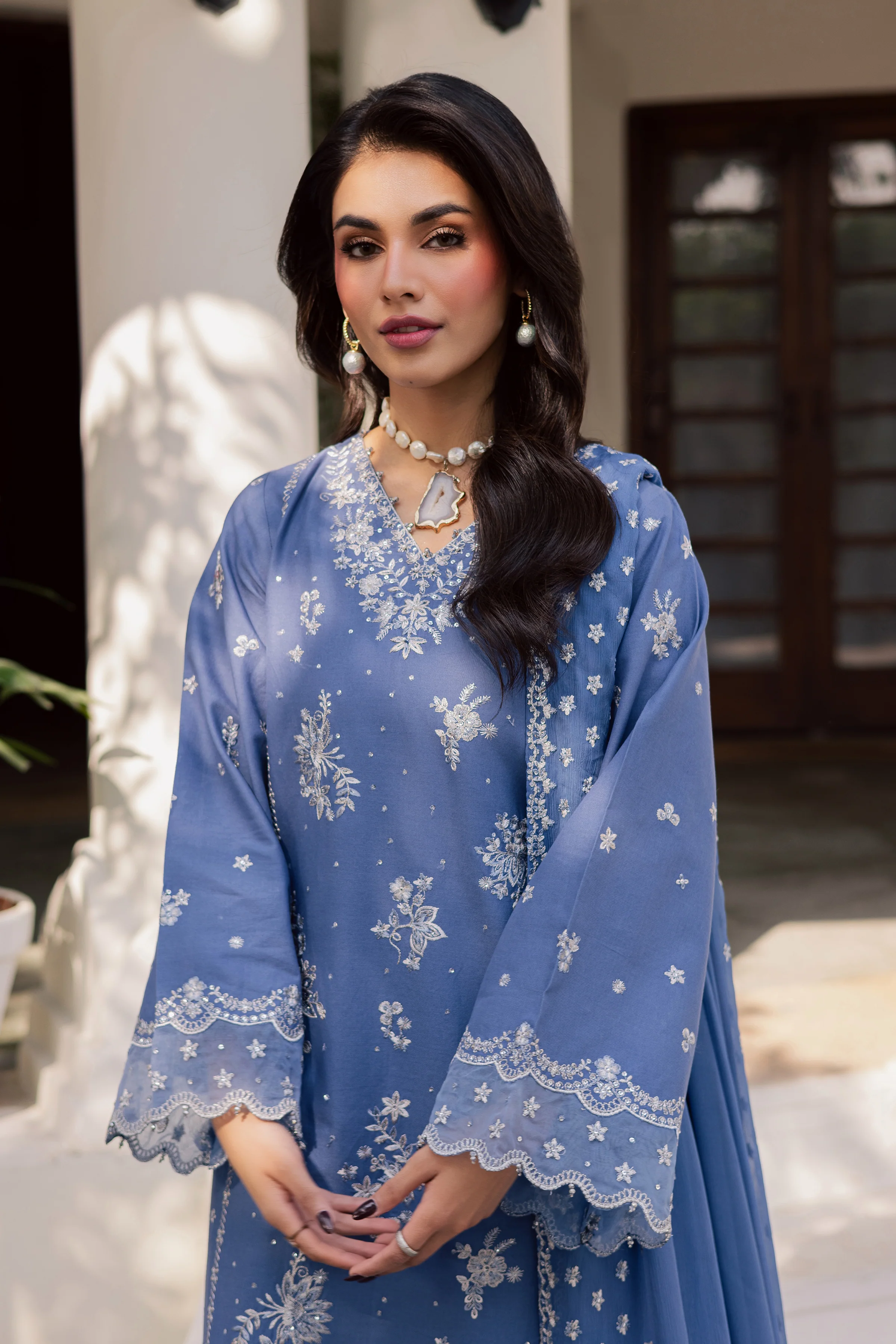 Chaandi 3Pc - Embroidered Khaddar Dress - Image 2