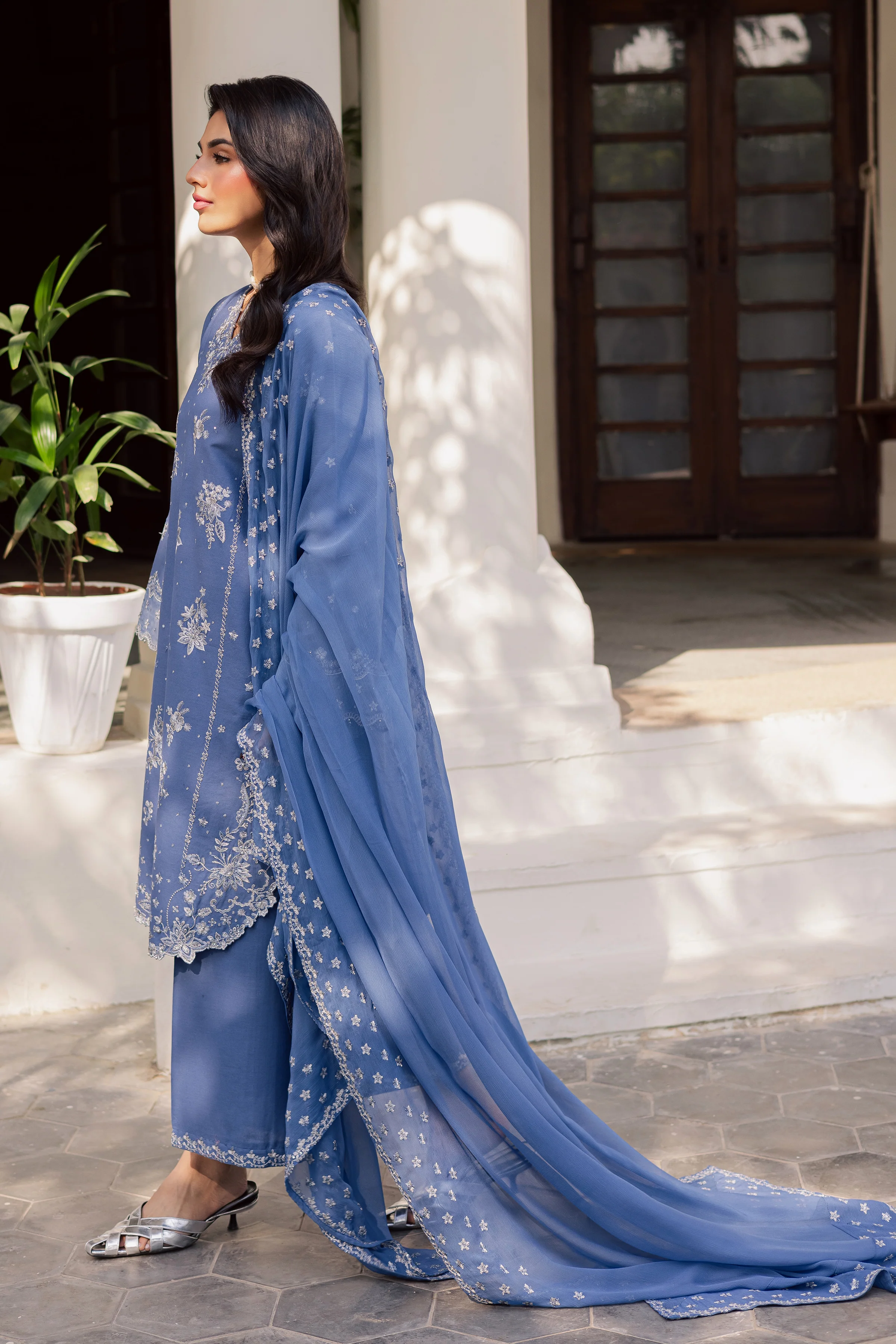 Chaandi 3Pc - Embroidered Khaddar Dress - Image 5