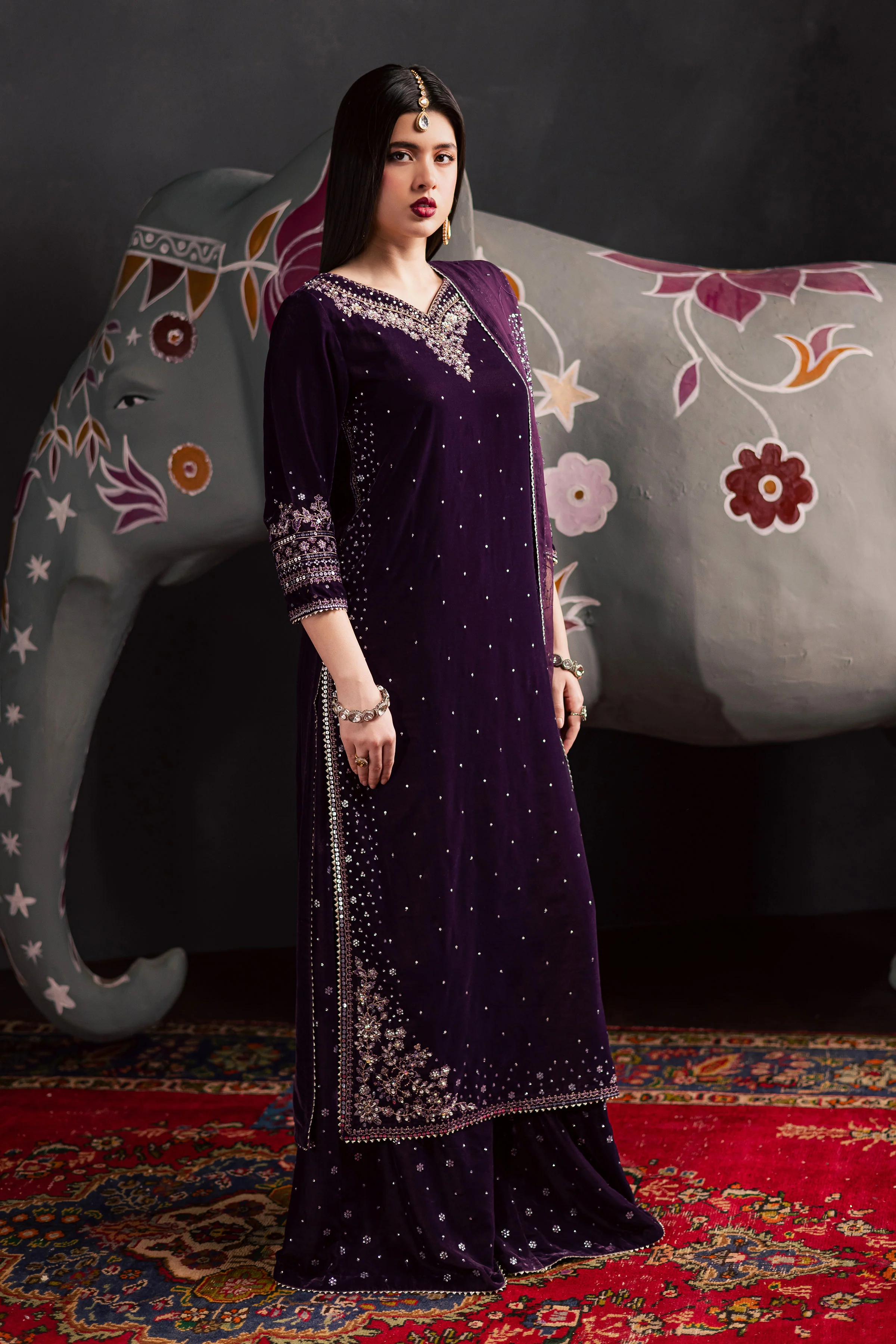 Chamak 3Pc - Velvet Luxe Pret - Image 3