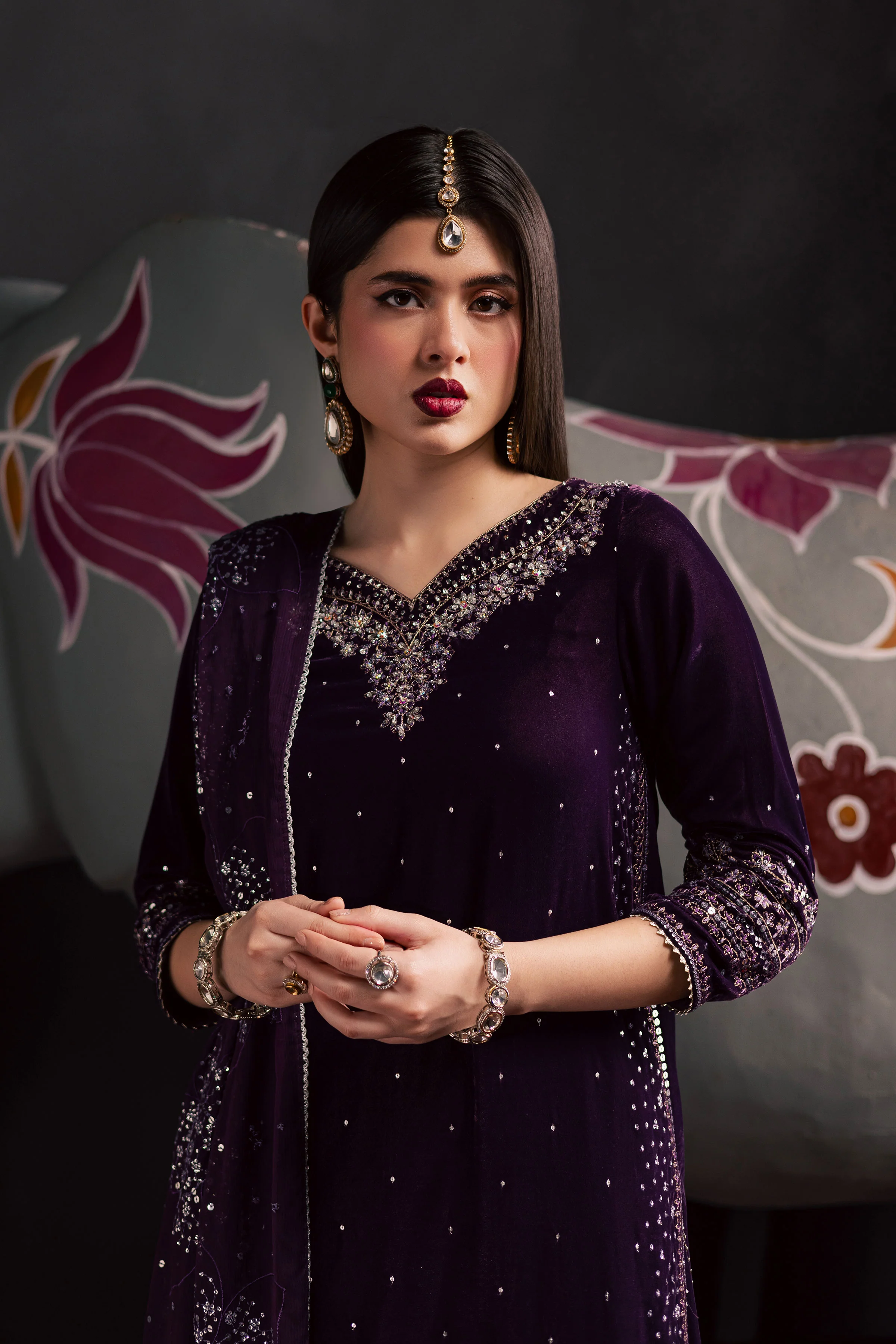 Chamak 3Pc - Velvet Luxe Pret - Image 5