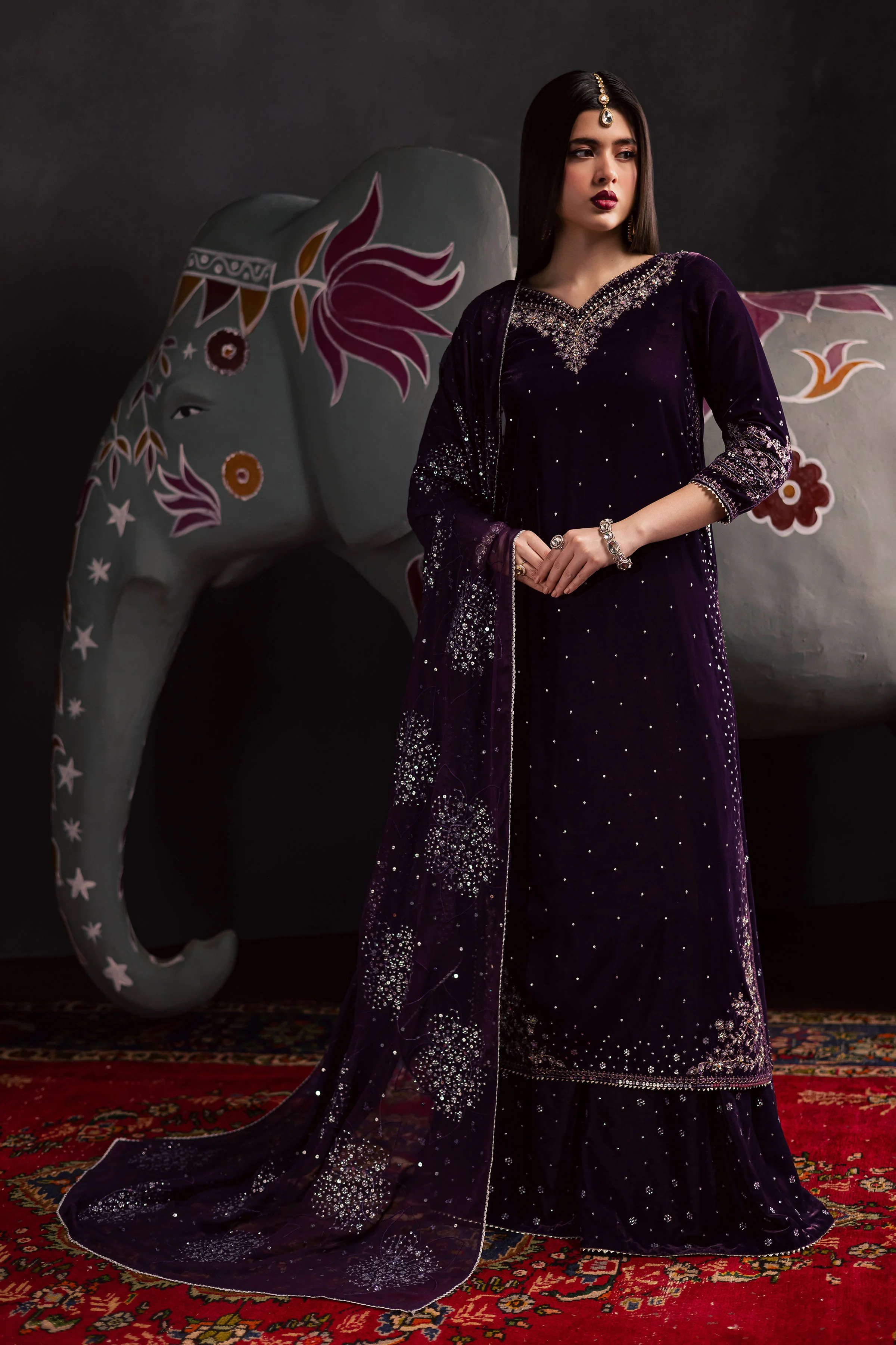 Chamak 3Pc - Velvet Luxe Pret - Image 6
