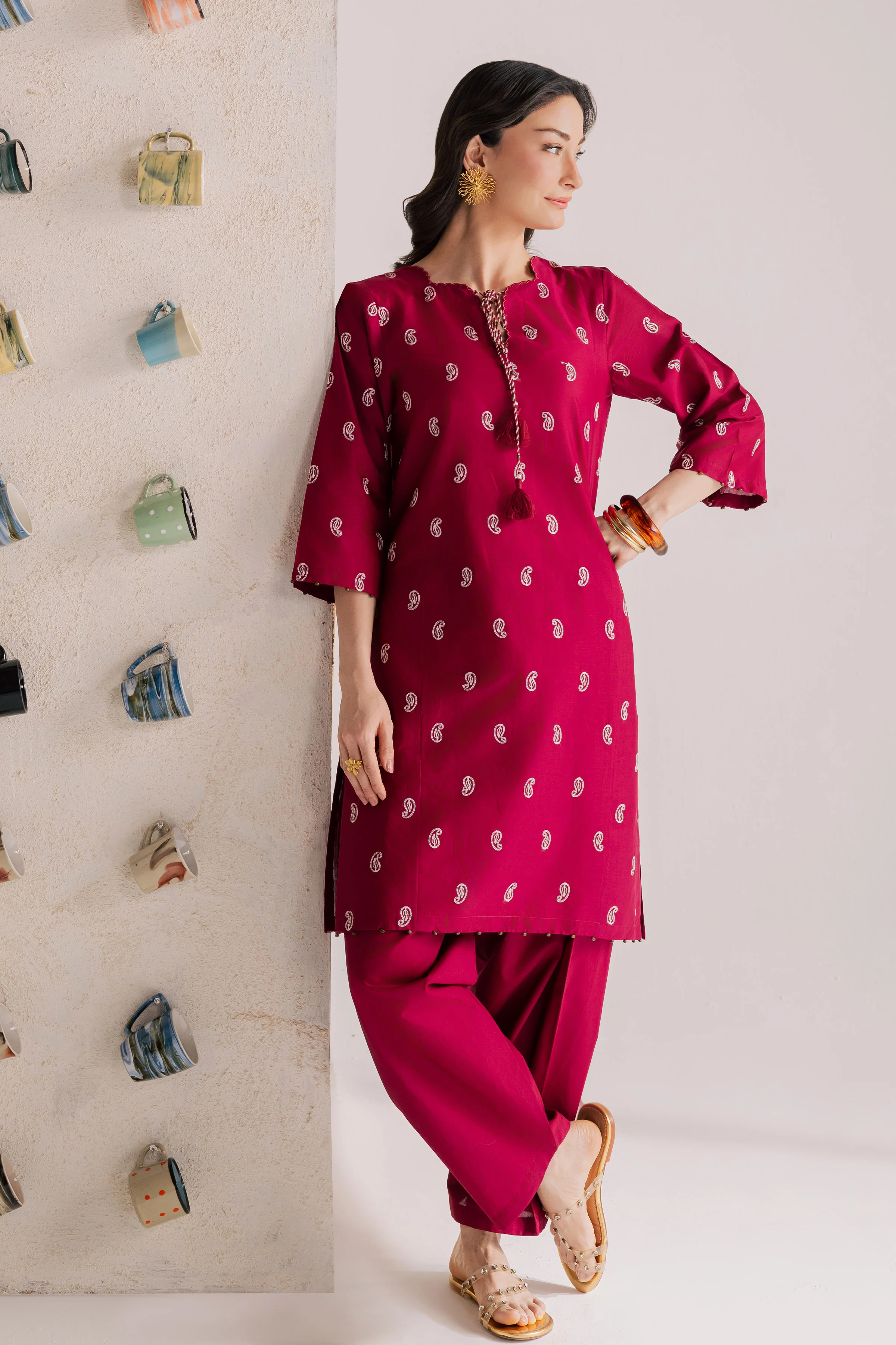 Cherry Puff 2Pc - Embroidered Lawn Dress - Image 3
