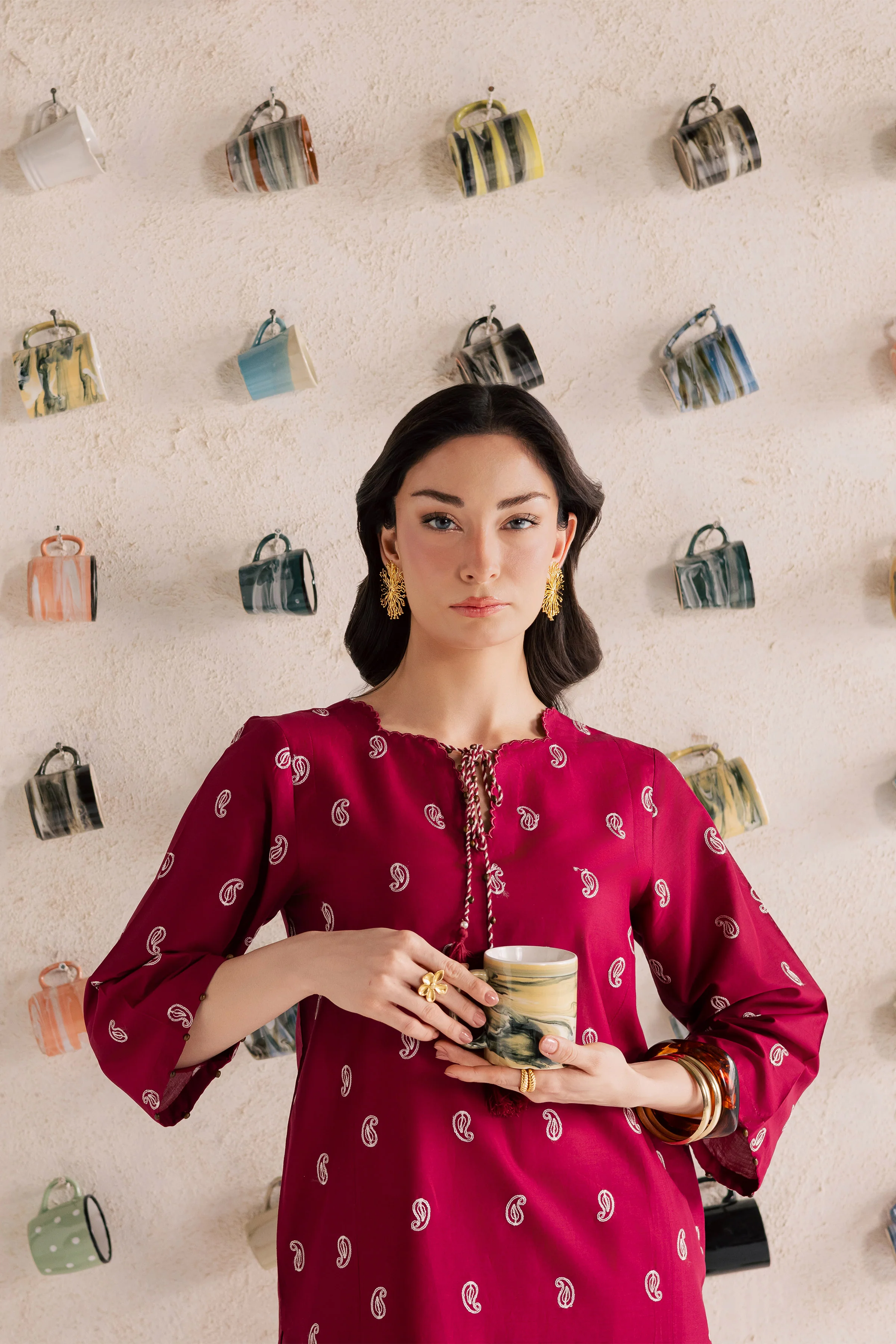 Cherry Puff 2Pc - Embroidered Lawn Dress - Image 4
