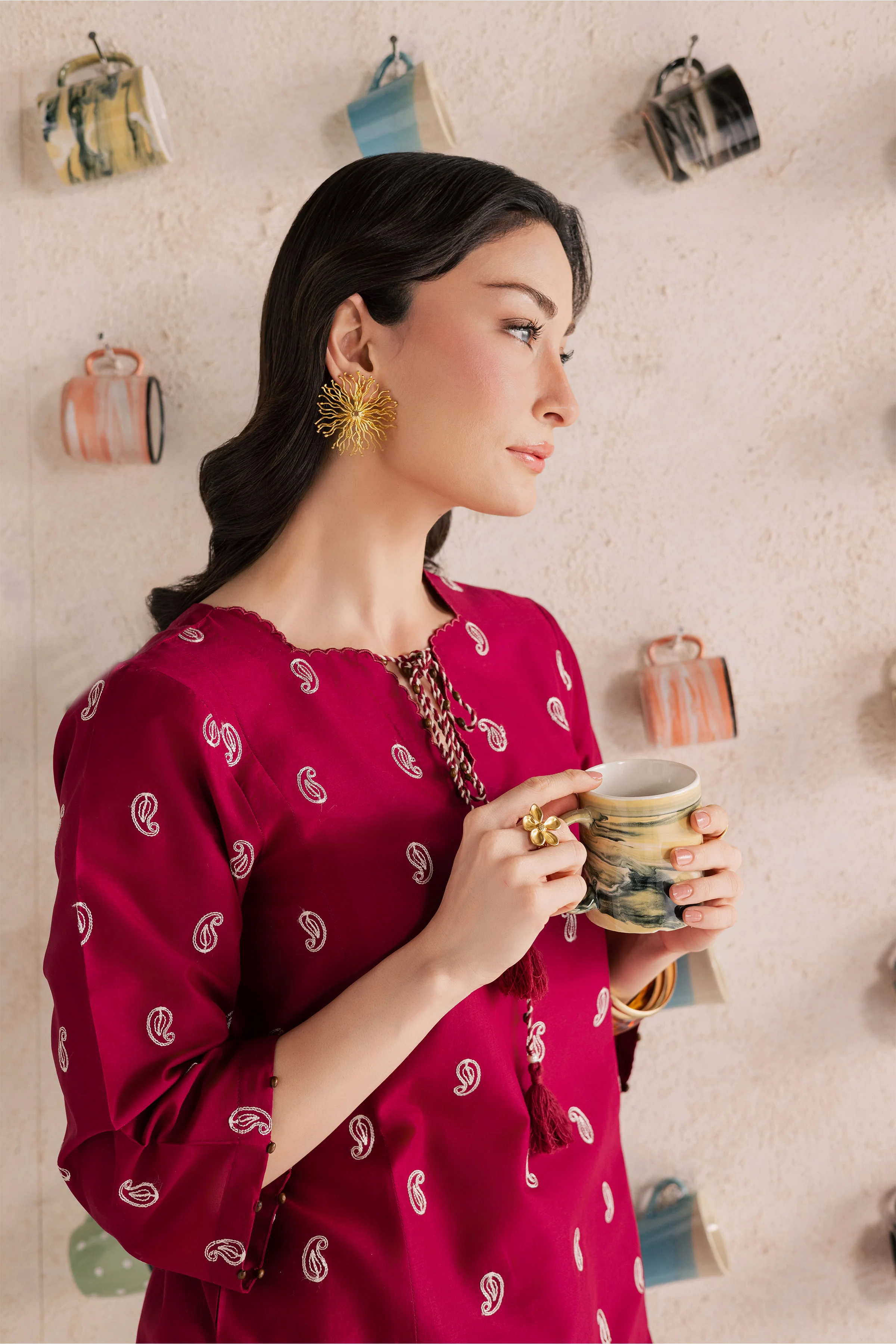 Cherry Puff 2Pc - Embroidered Lawn Dress - Image 5