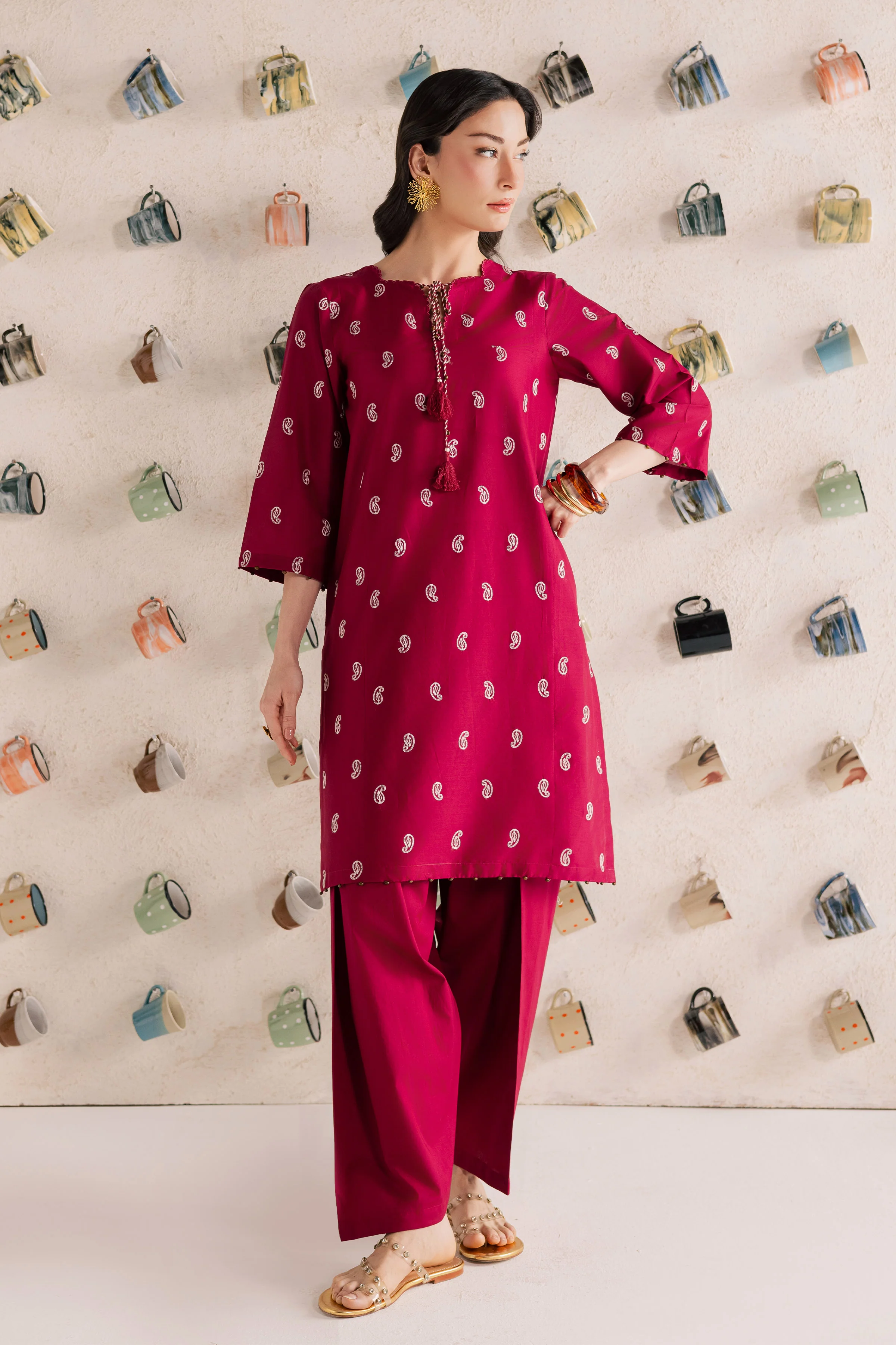 Cherry Puff 2Pc - Embroidered Lawn Dress - Image 6