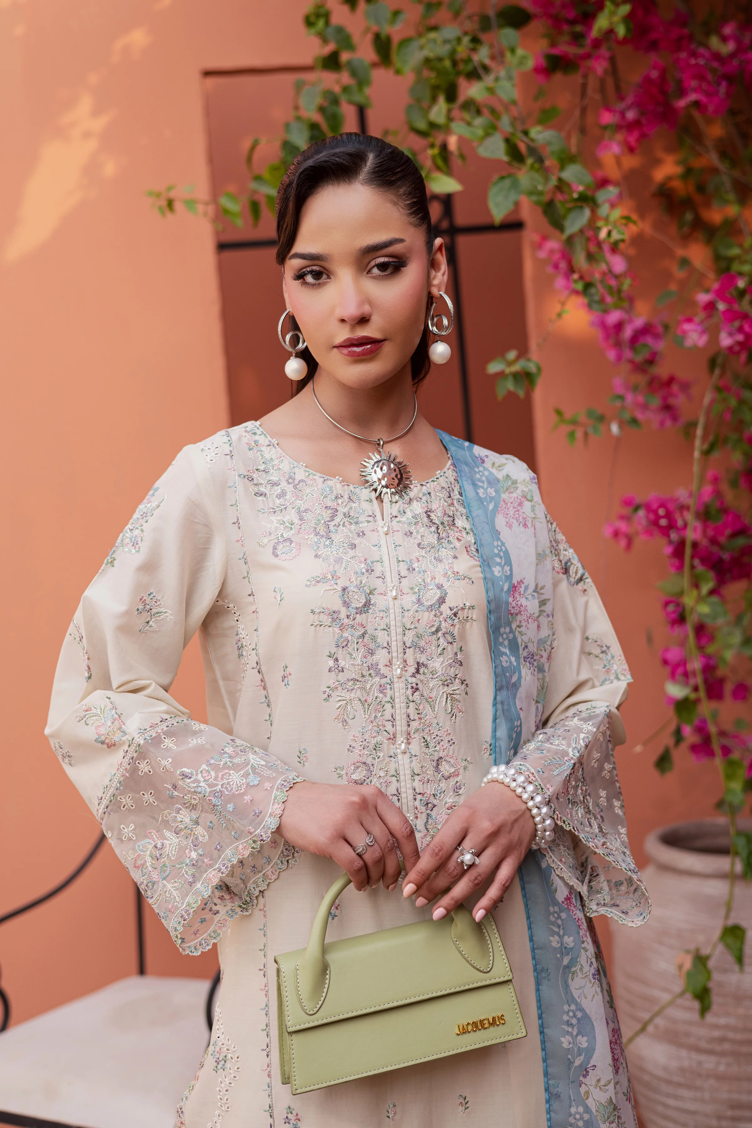 Cyntia 3Pc - Festive Embroidered Lawn - Image 11