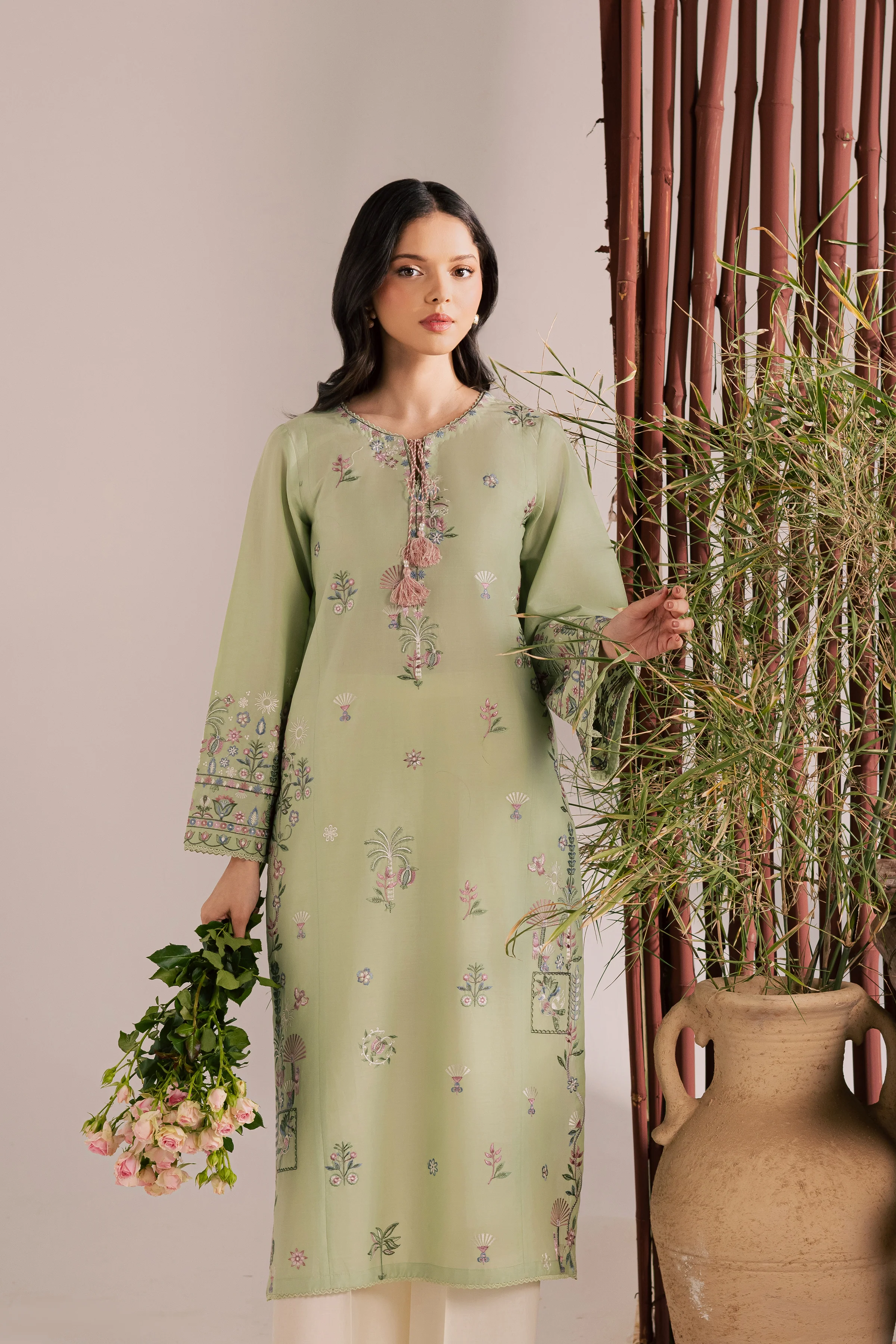 Daphne Laurel 2Pc - Embroidered Lawn Dress - Image 5