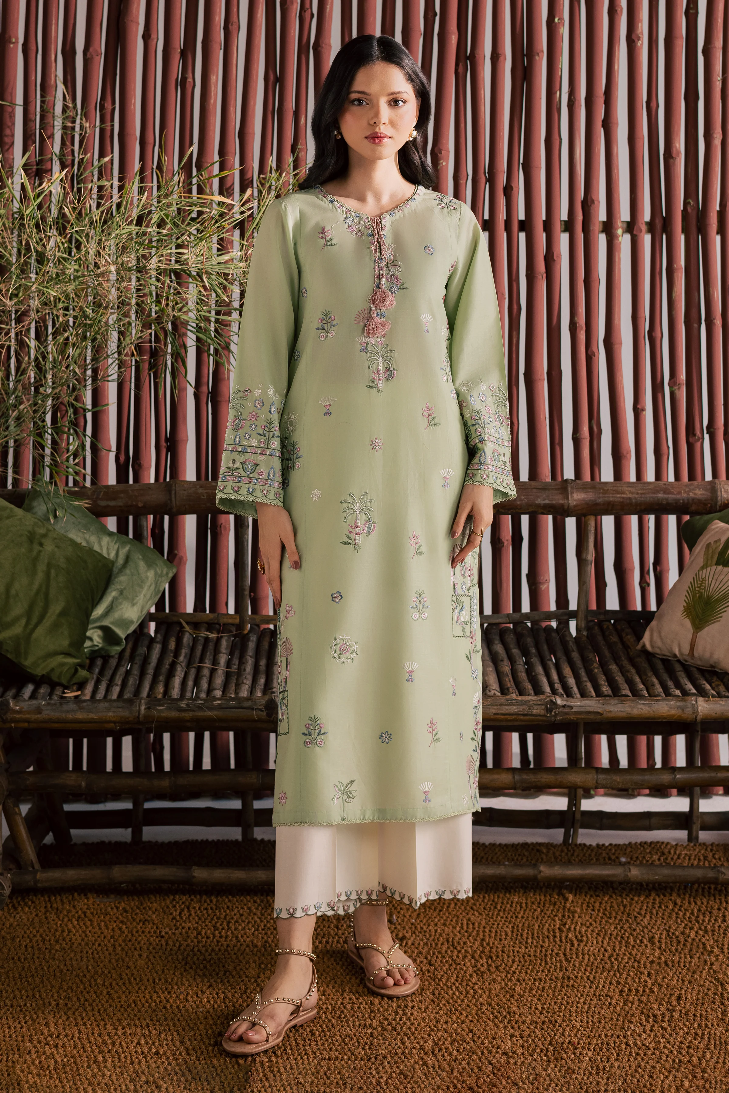 Daphne Laurel 2Pc - Embroidered Lawn Dress - Image 6