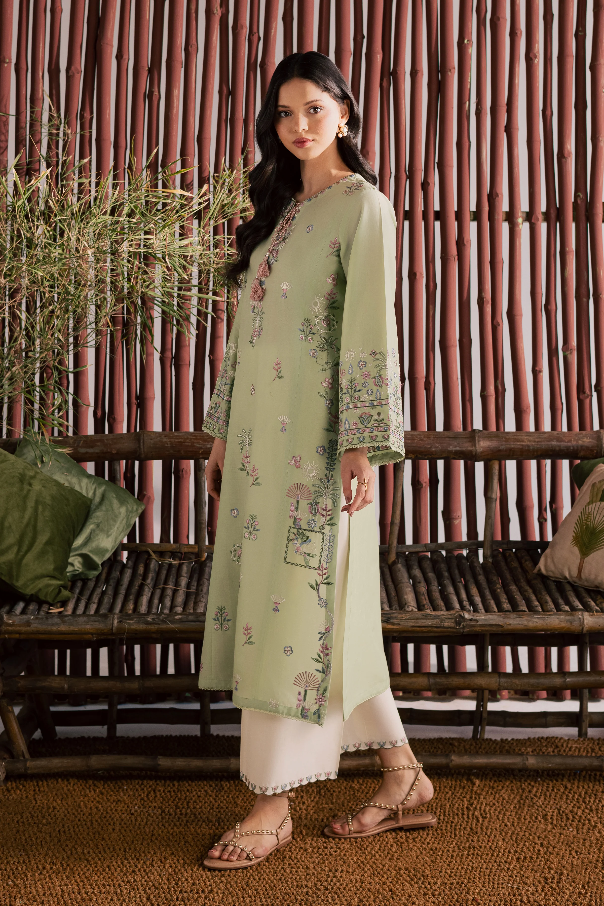 Daphne Laurel 2Pc - Embroidered Lawn Dress - Image 7