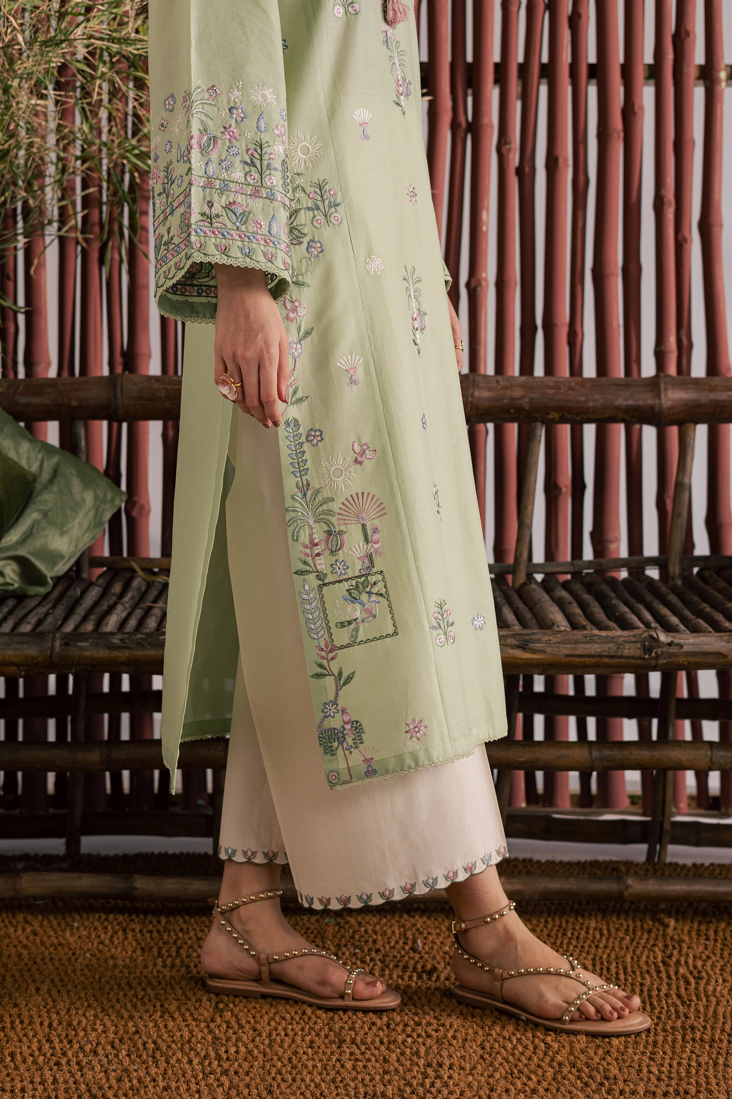 Daphne Laurel 2Pc - Embroidered Lawn Dress - Image 9
