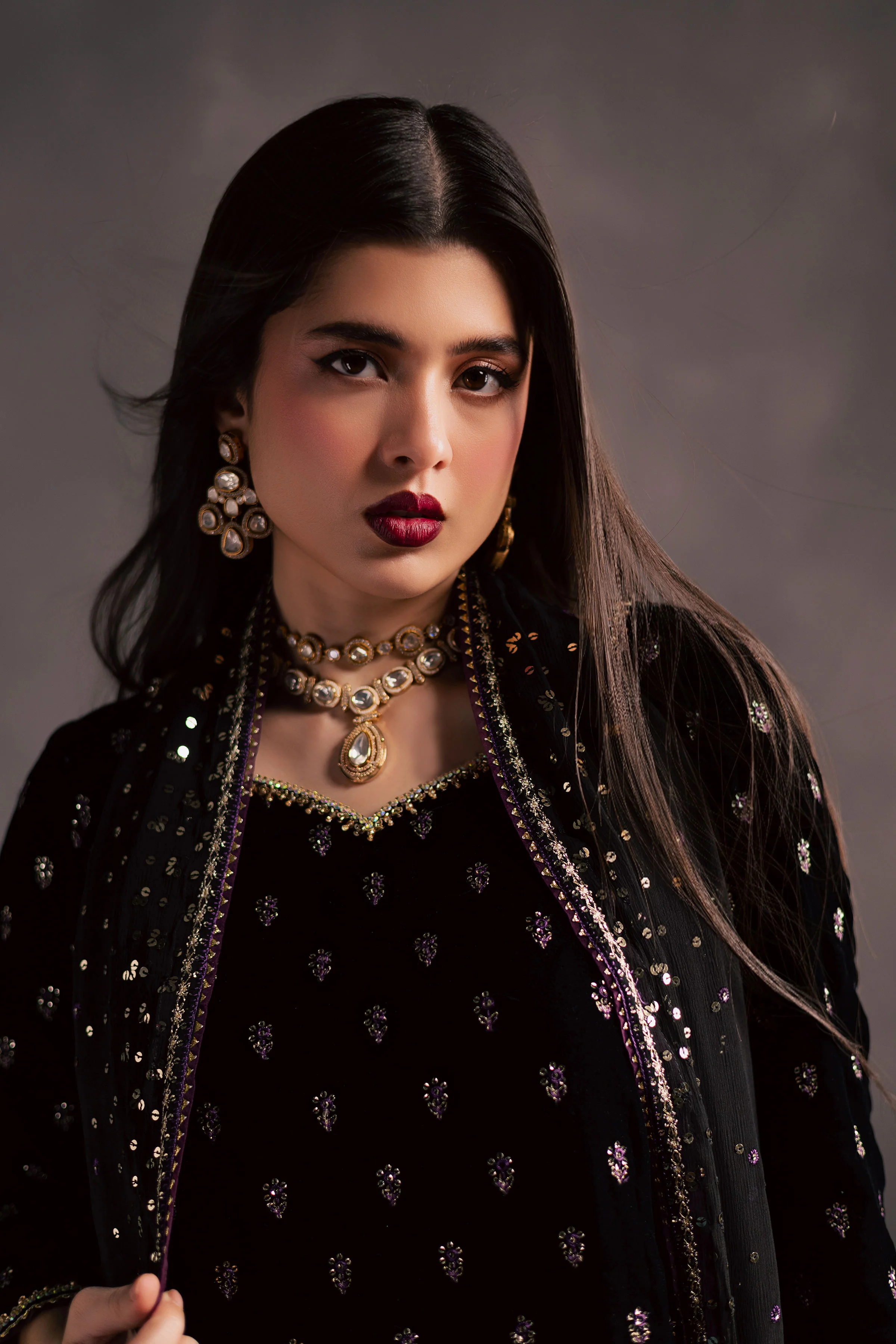Dark Haze 3Pc - Velvet Luxe Pret - Image 5