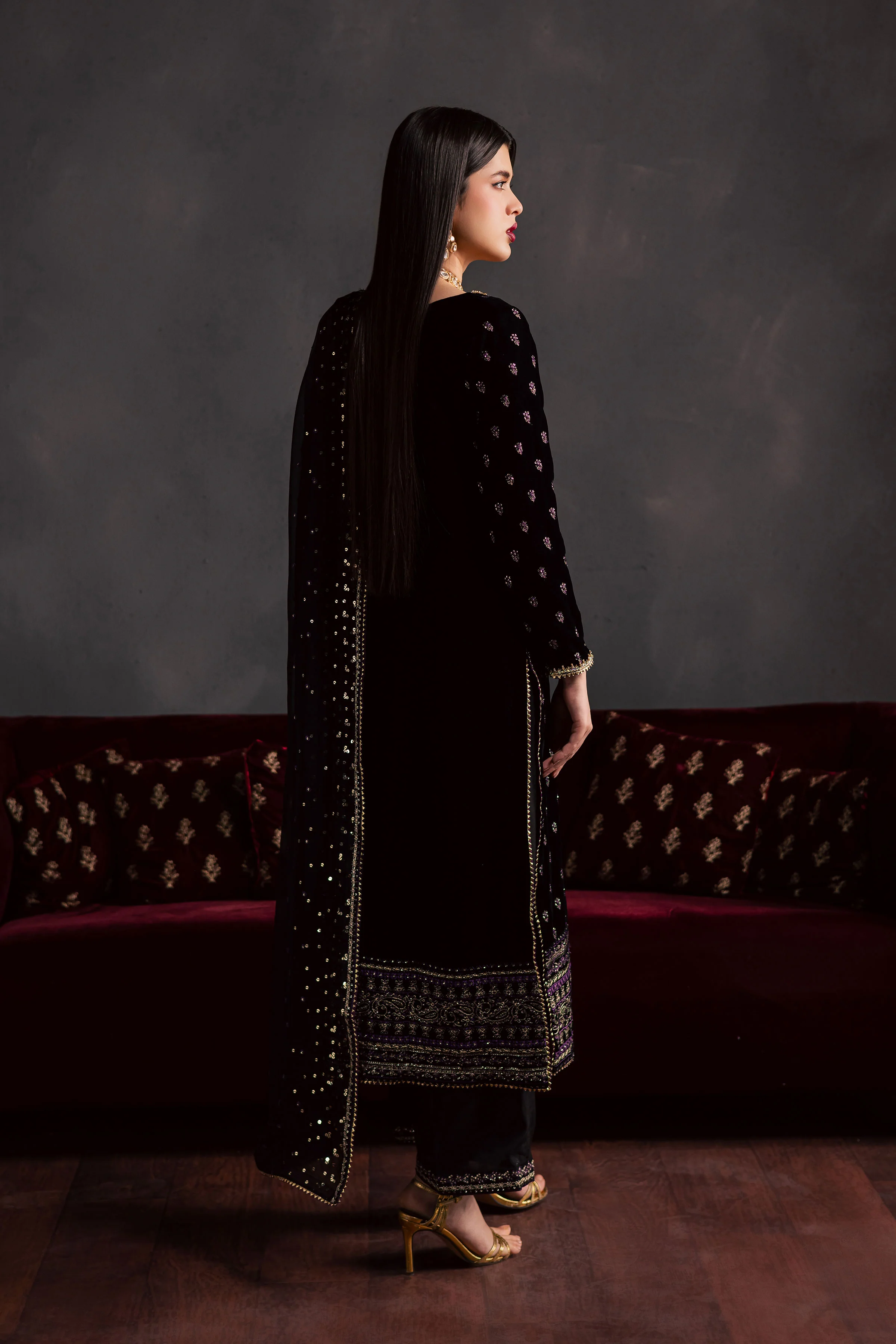 Dark Haze 3Pc - Velvet Luxe Pret - Image 8