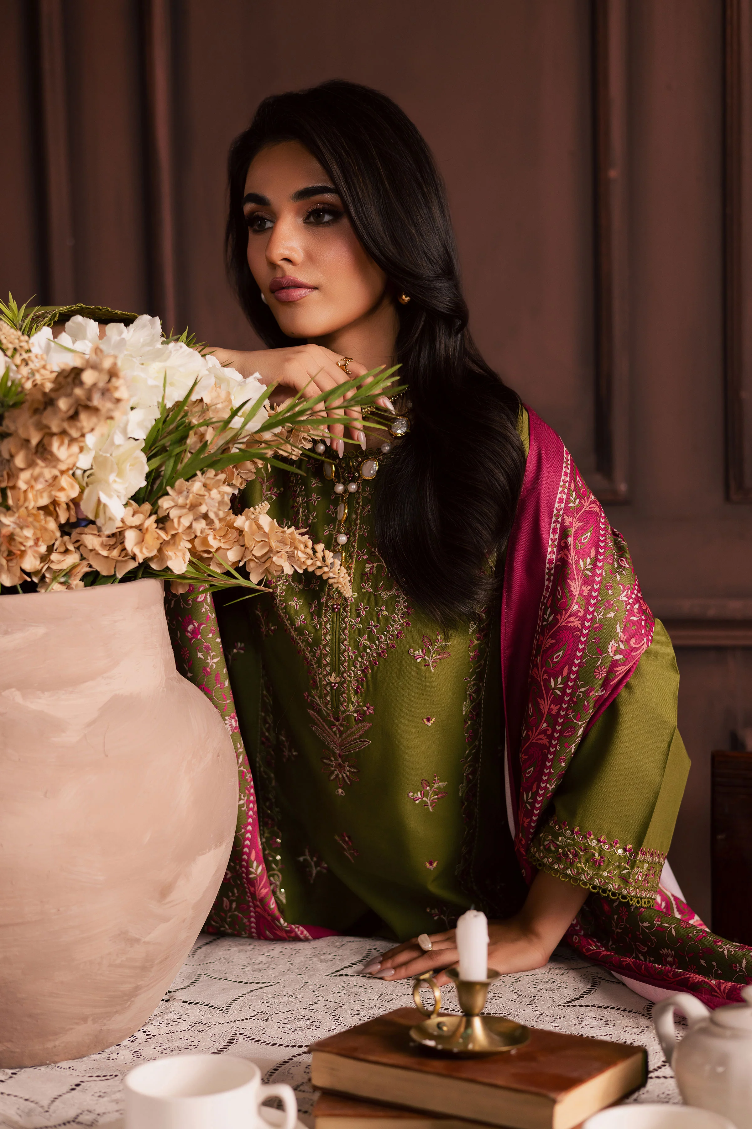 Darla 3Pc - Embroidered Khaddar Dress - Image 8