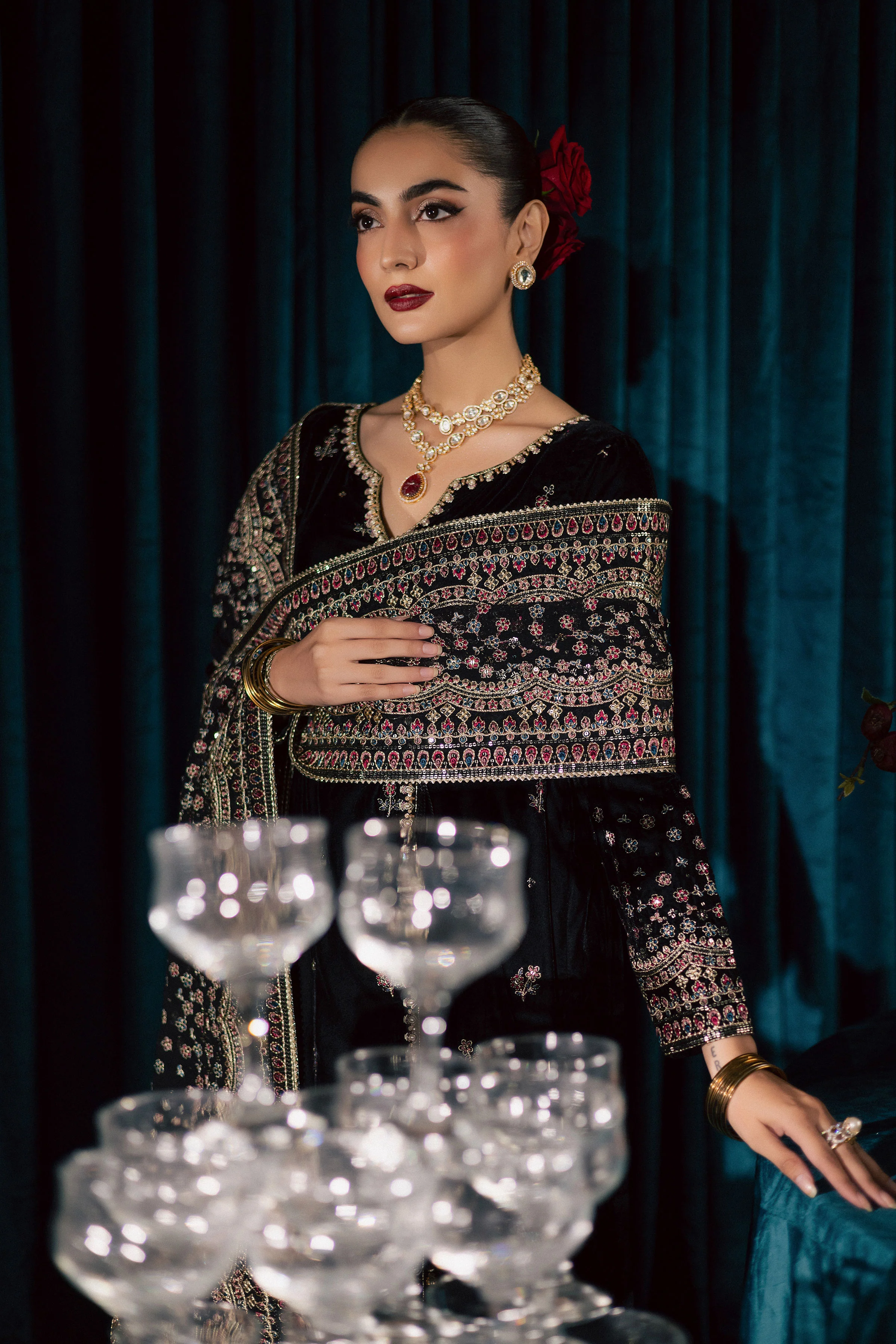 Diamond Black 3Pc - Velvet Formal Dress - Image 10