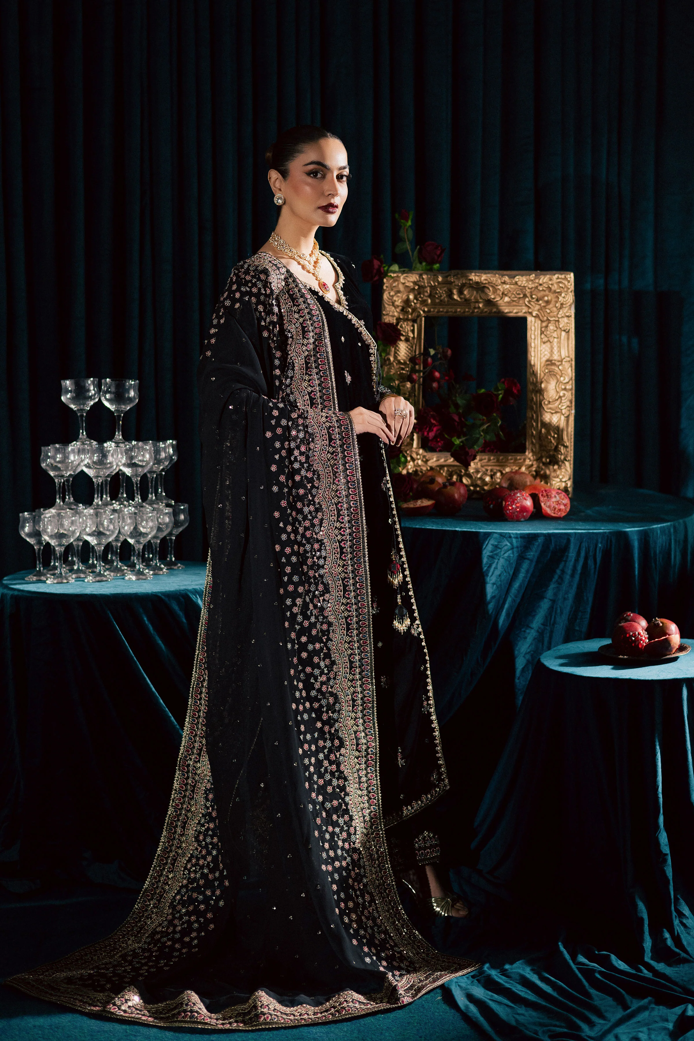 Diamond Black 3Pc - Velvet Formal Dress - Image 4
