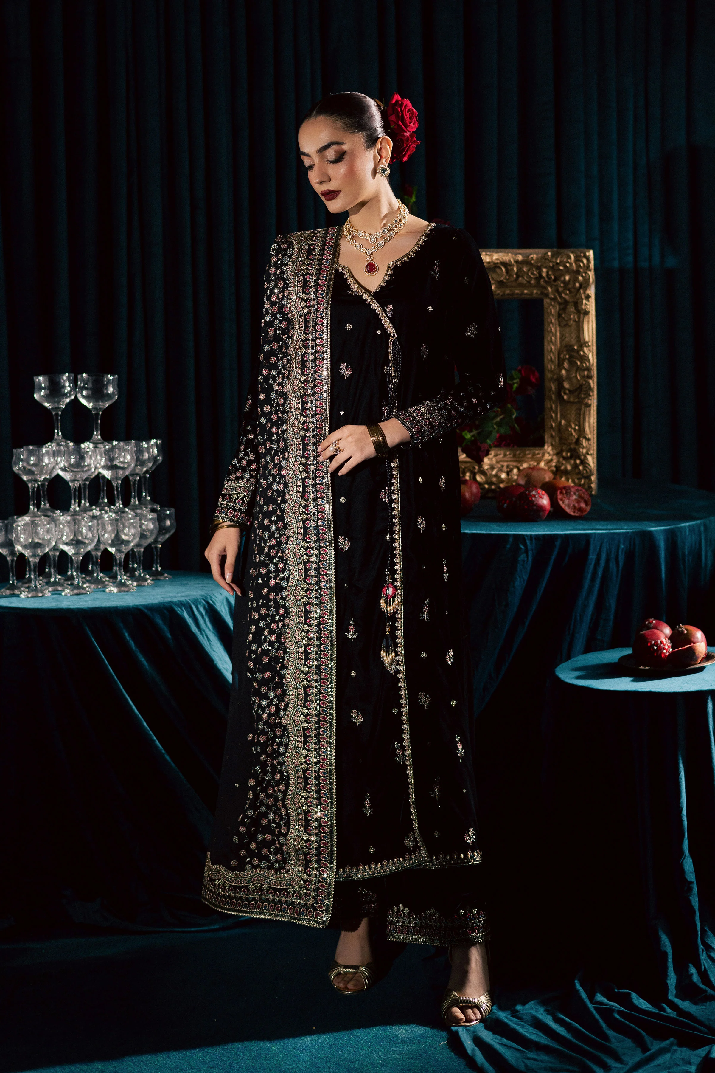 Diamond Black 3Pc - Velvet Formal Dress - Image 9
