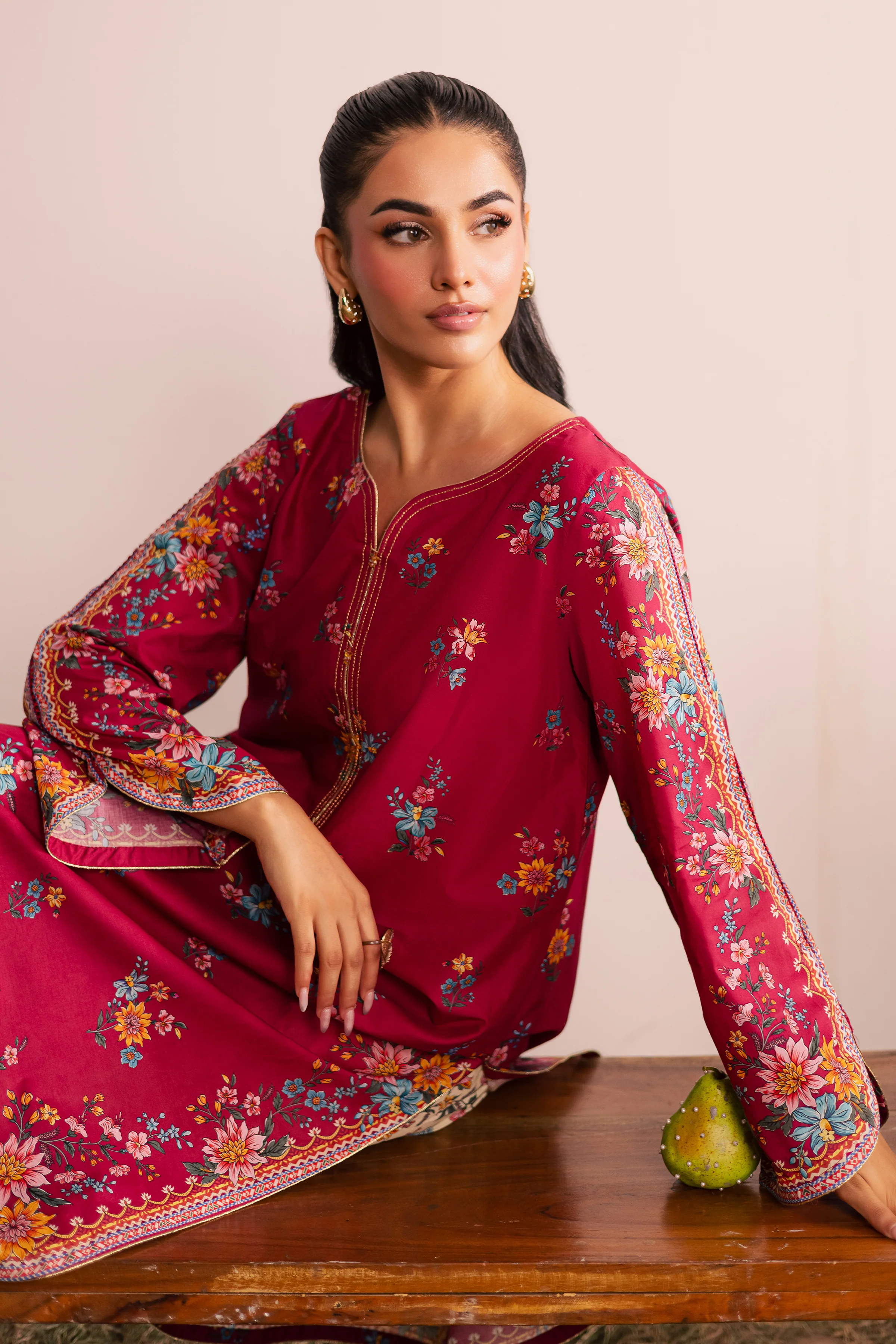 Yeva 2Pc - Printed Lawn Dress - Image 7