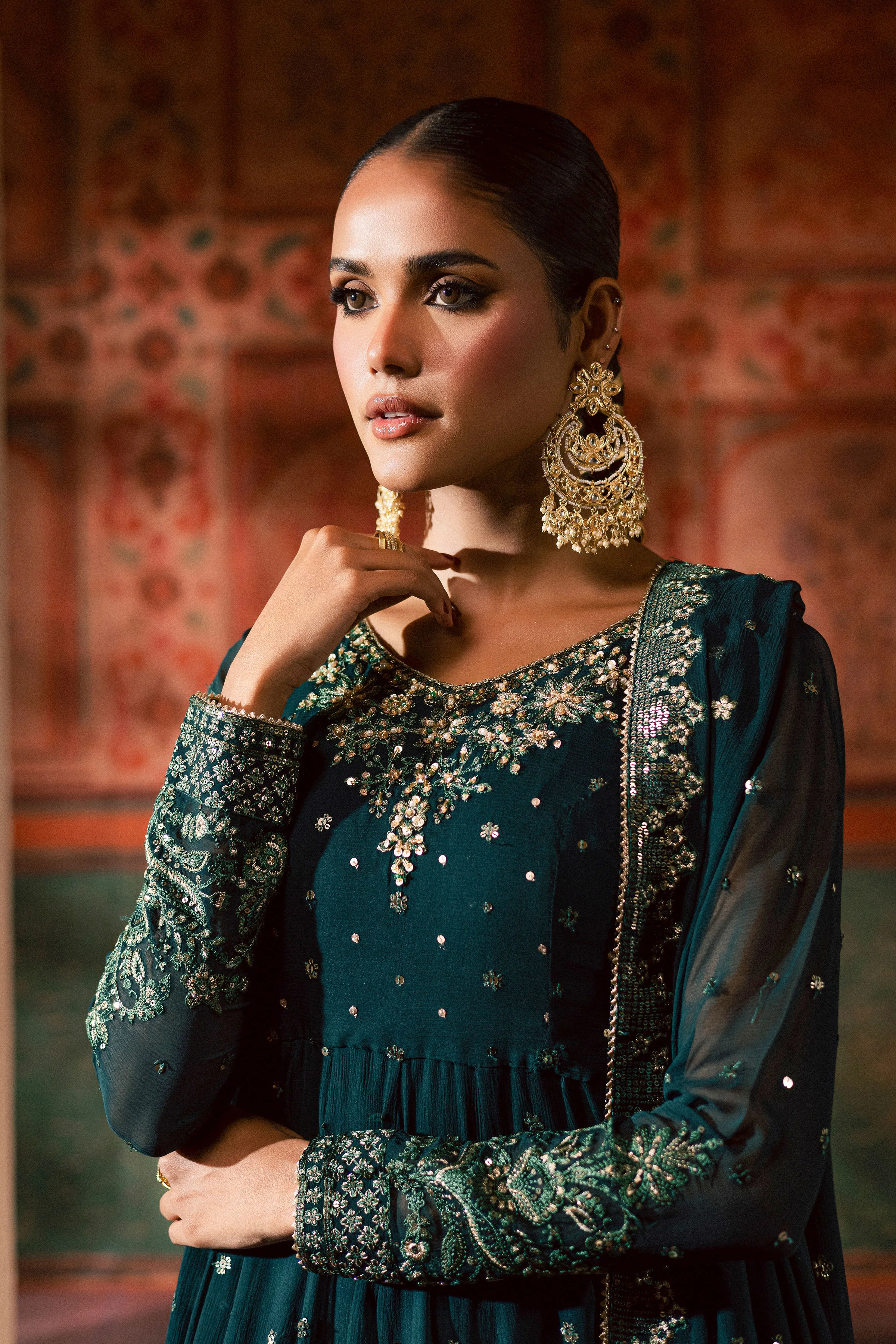 Emaline 3Pc - Chiffon Wedding Frock - Image 5