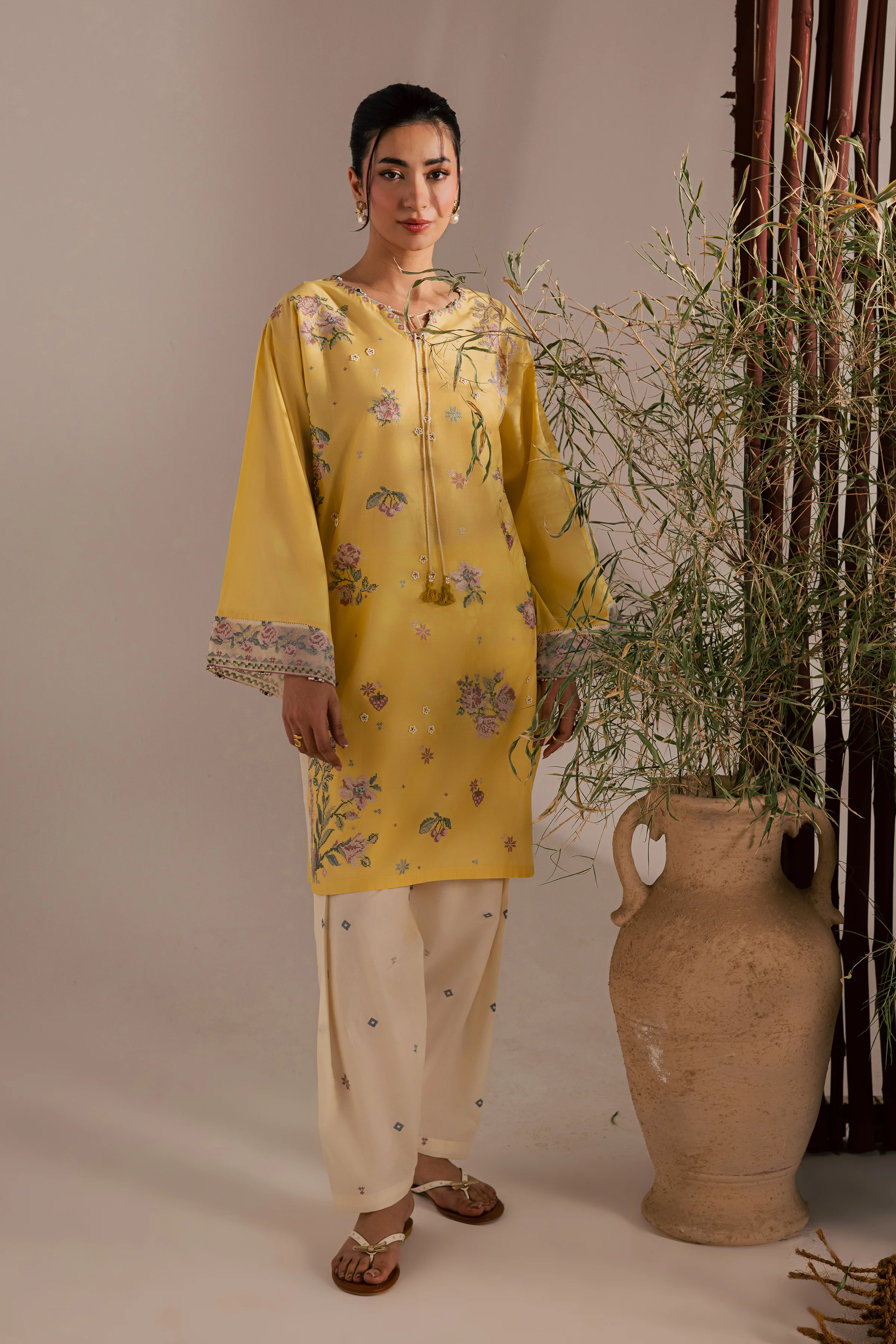 Eve 2Pc - Embroidered Lawn Dress - Image 3