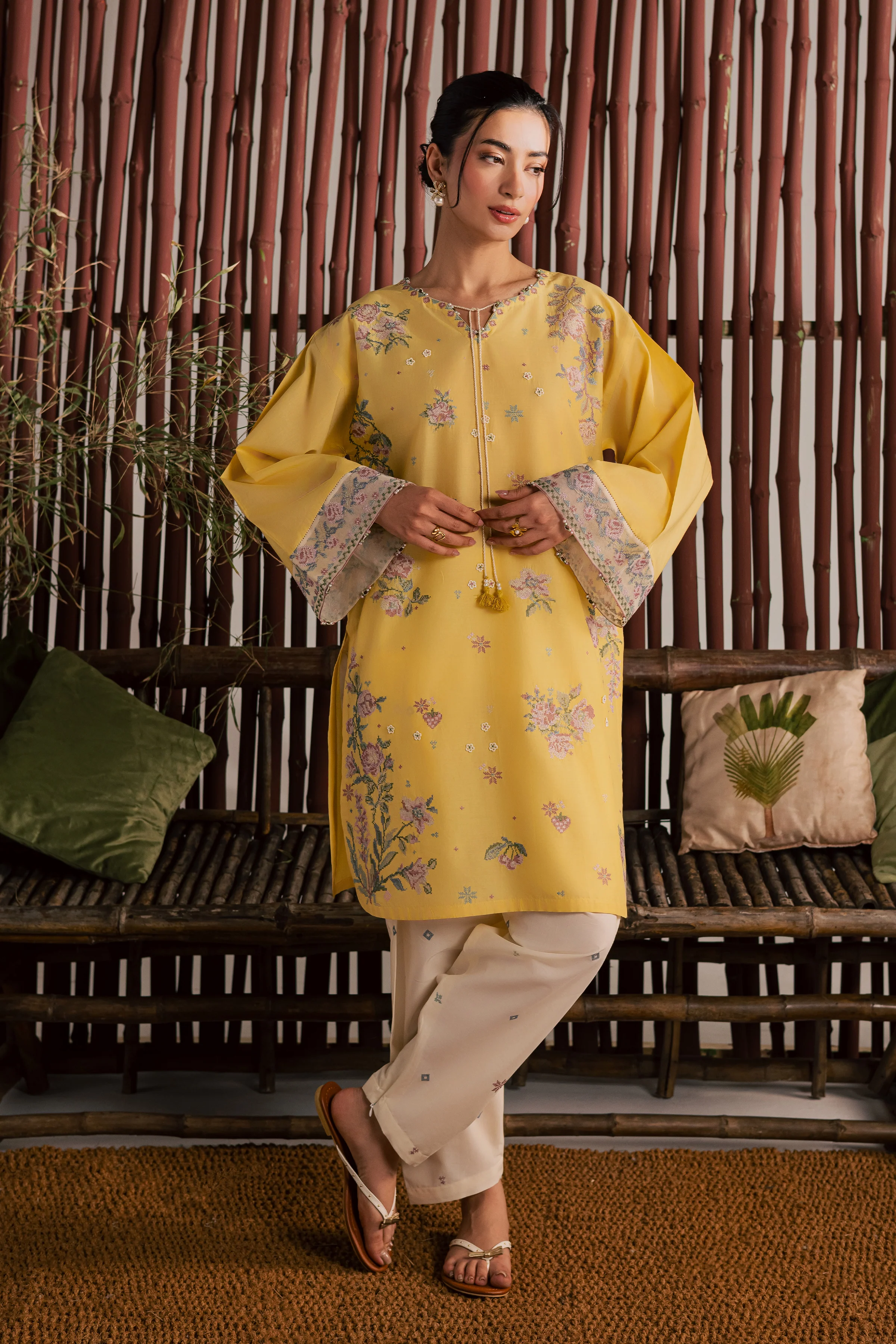 Eve 2Pc - Embroidered Lawn Dress - Image 8
