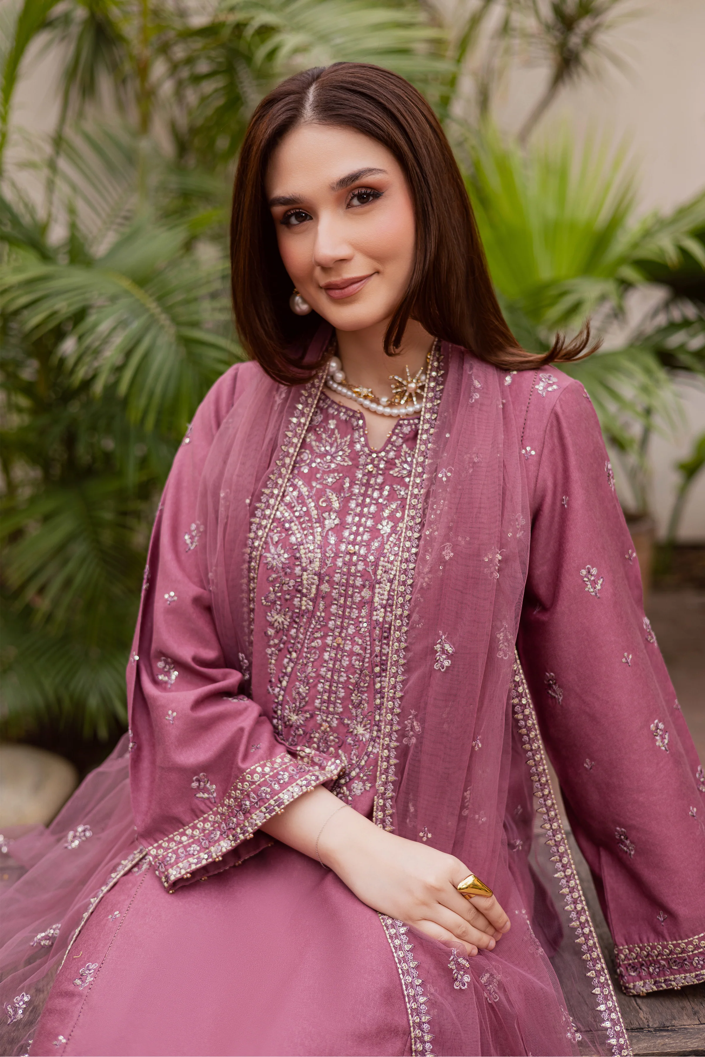 Freya 3Pc - Embroidered Festive Pret - Image 5