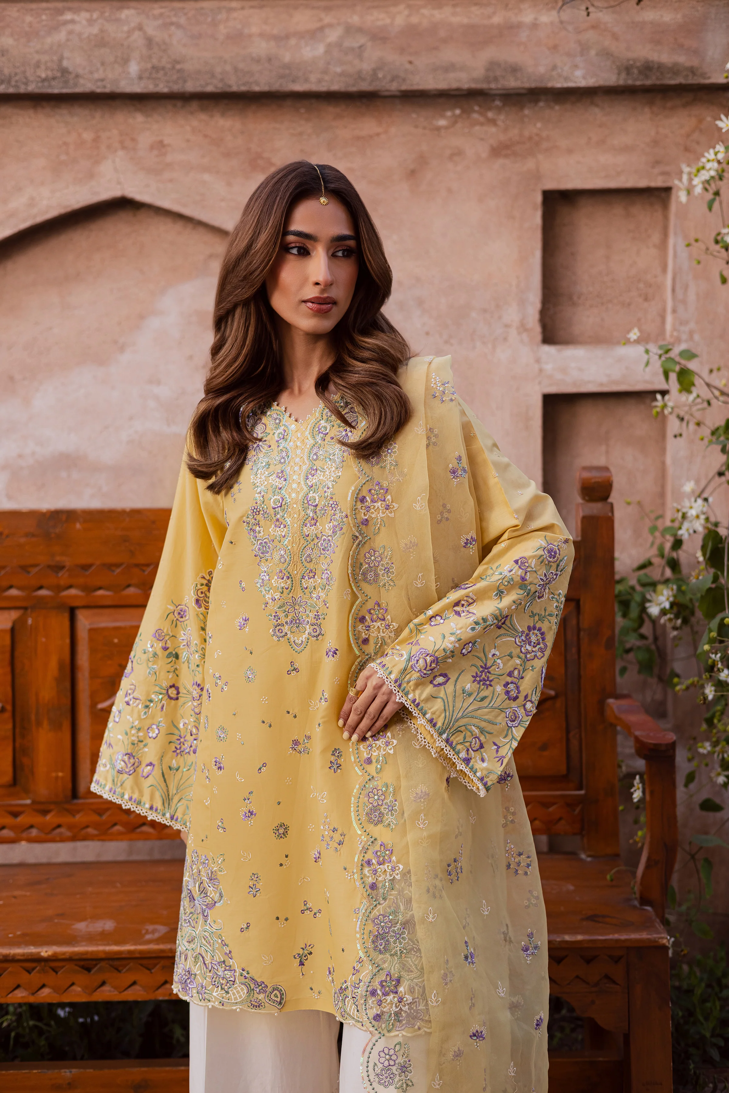 Goldilocks 3Pc - Festive Embroidered Lawn - Image 10