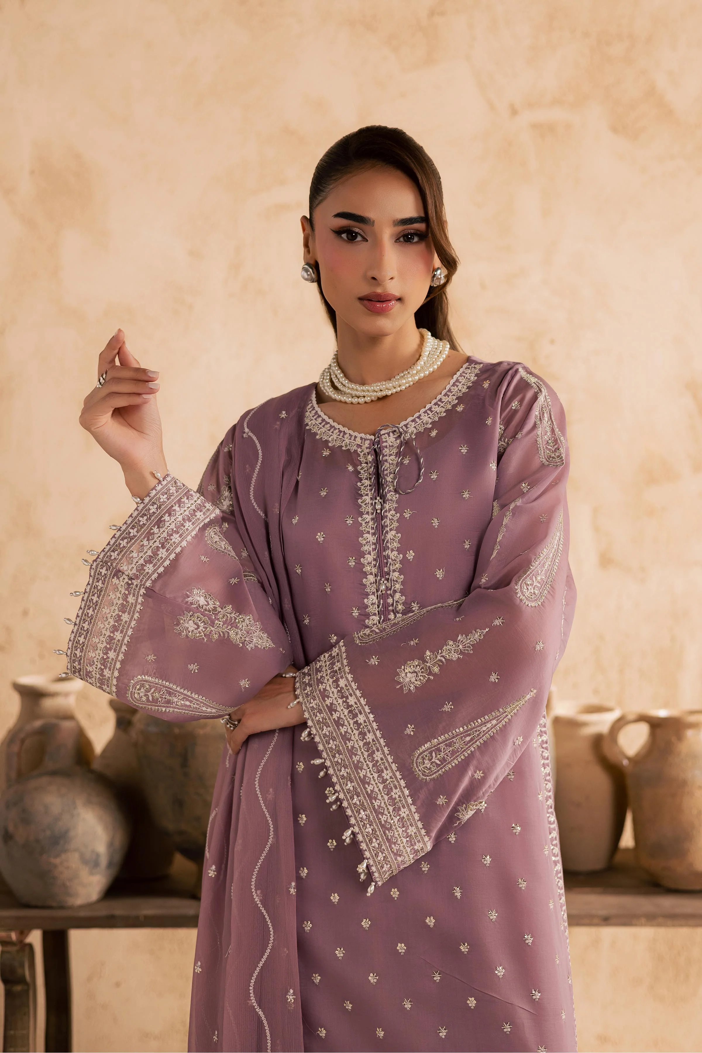 Gul e Rana 3Pc - Embroidered Festive Pret - Image 4