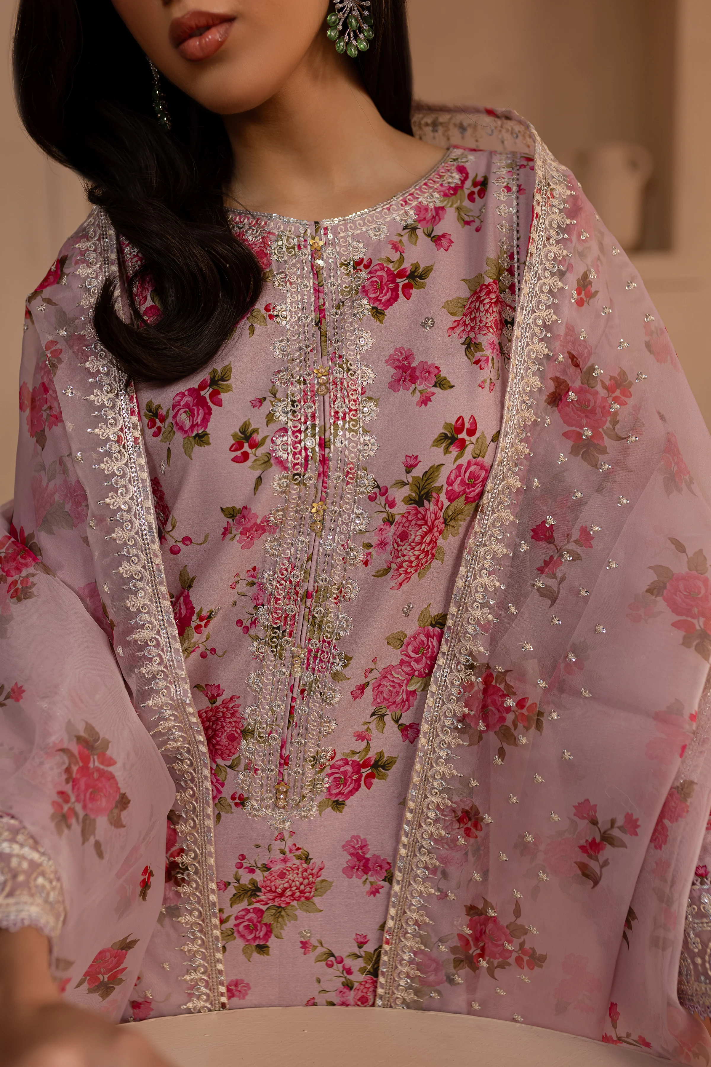 Haneen 3Pc - Printed Lawn Dress - Image 9