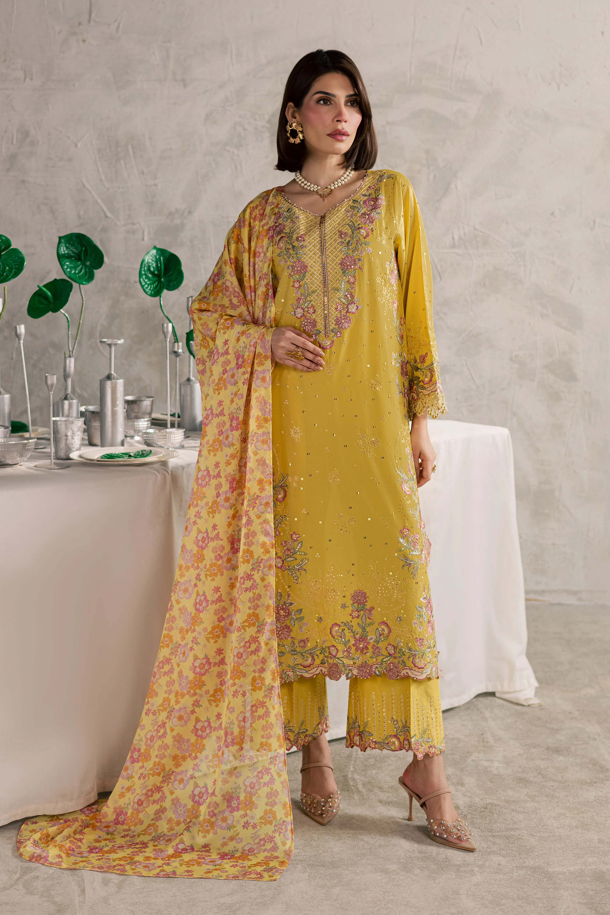 Her Soul 3Pc - Festive Embroidered Lawn - Image 8