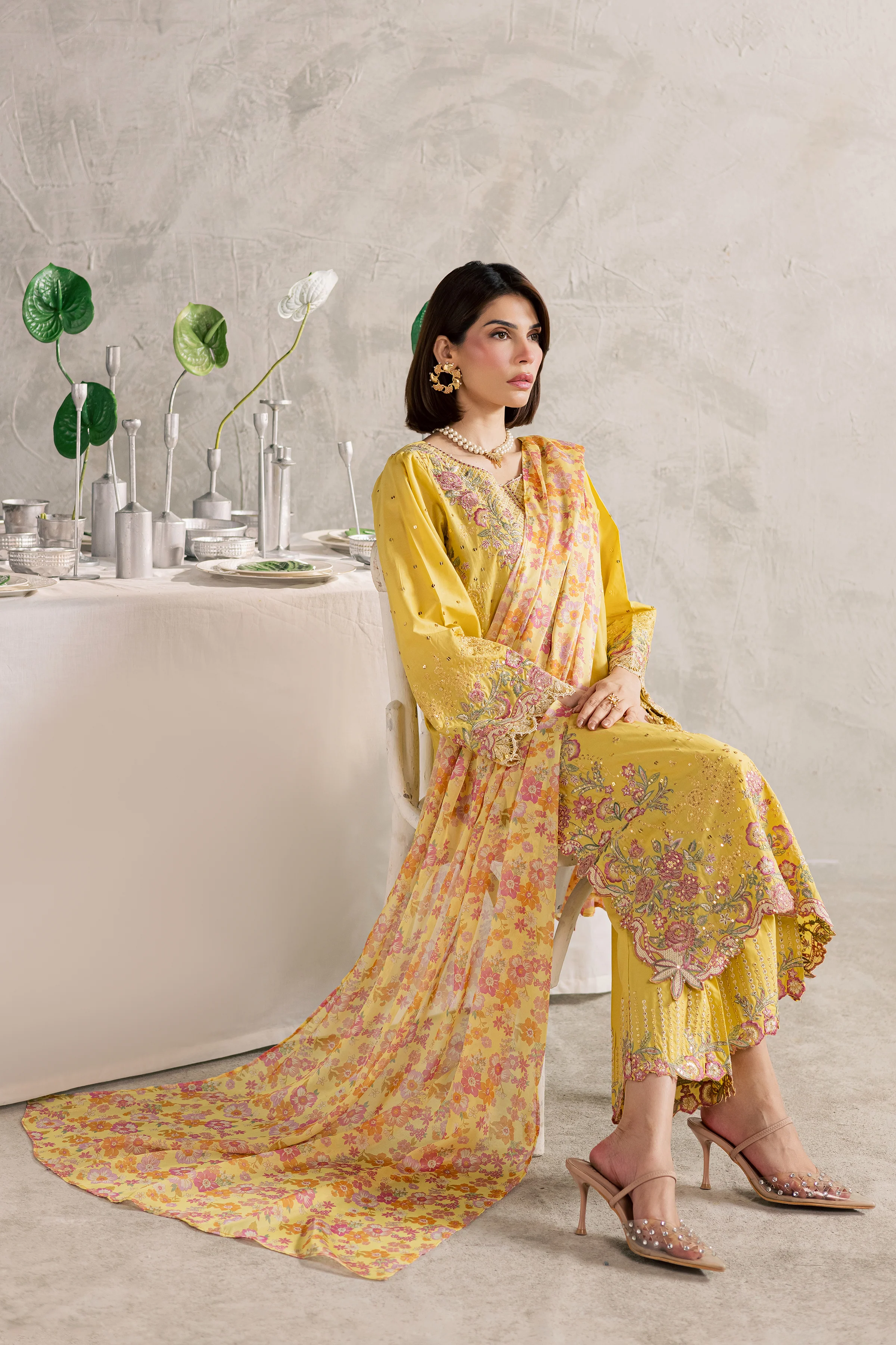 Her Soul 3Pc - Festive Embroidered Lawn - Image 9