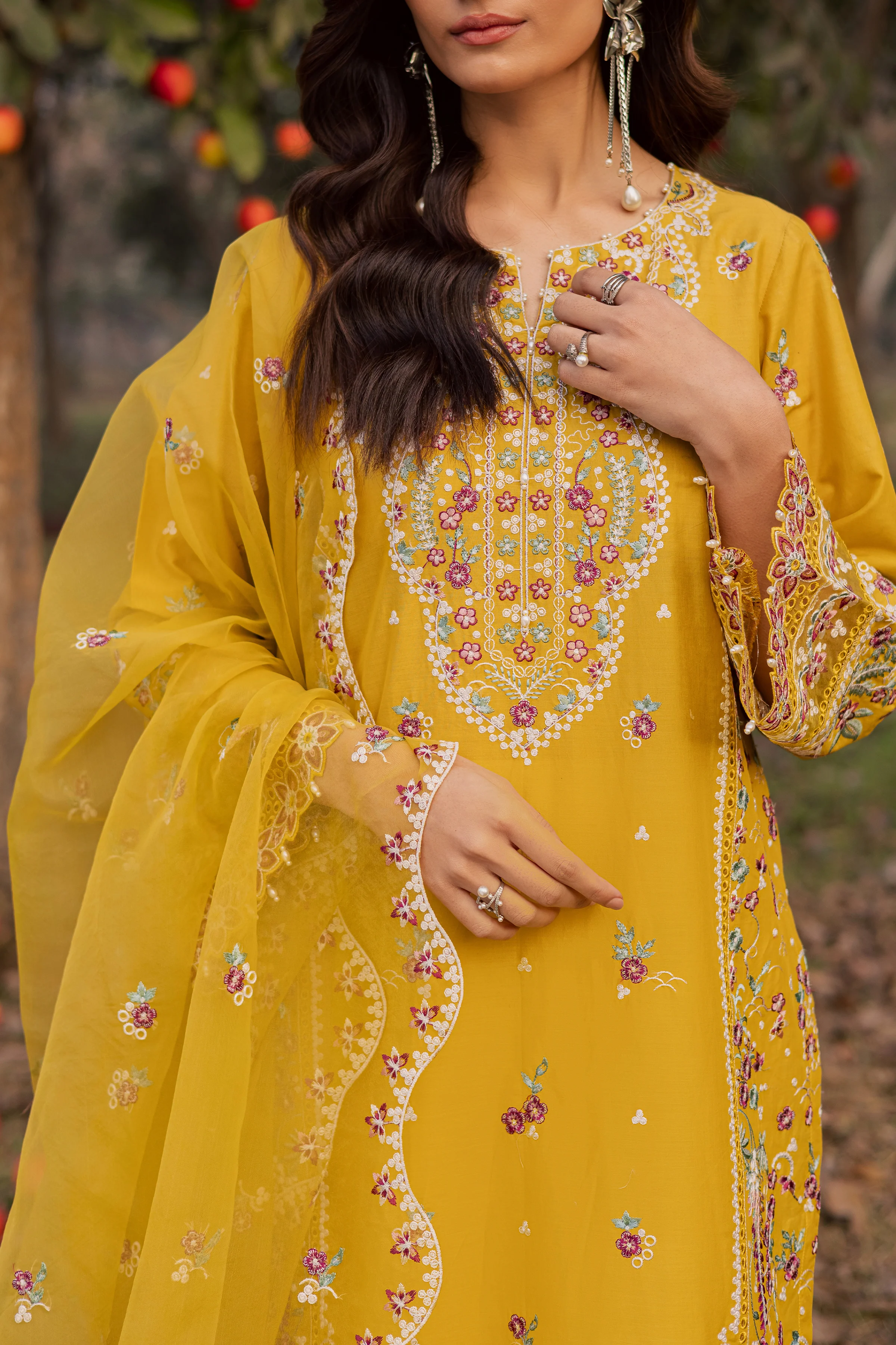 Horizon 3Pc - Festive Embroidered Lawn - Image 5