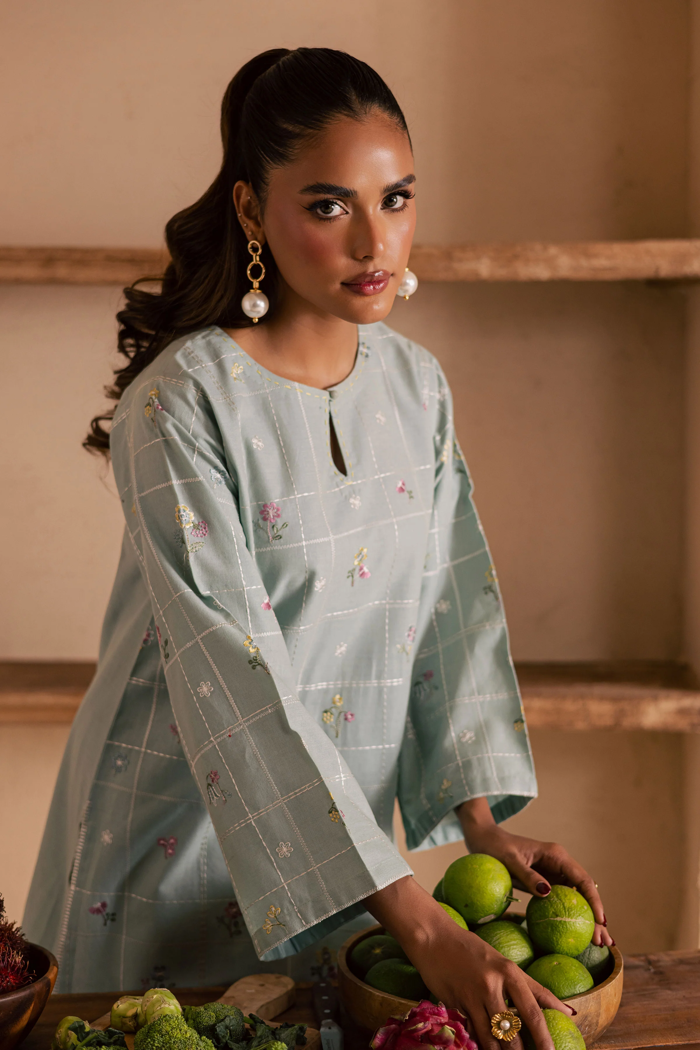 Ice Snow 2Pc - Embroidered Khaddar Dress - Image 3