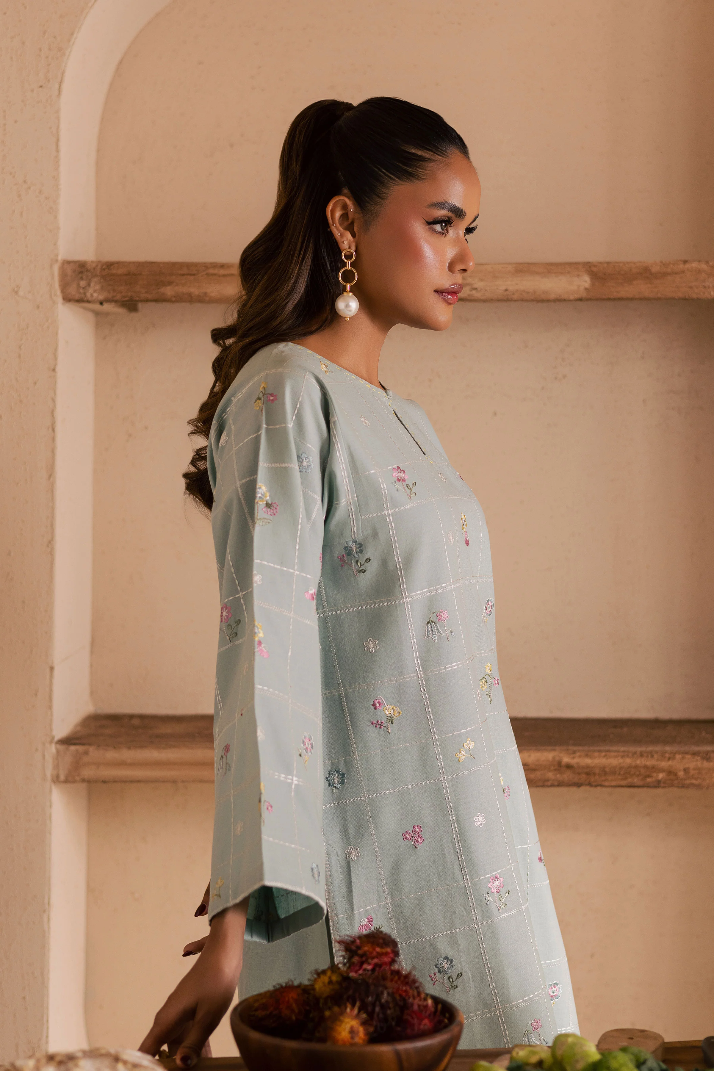 Ice Snow 2Pc - Embroidered Khaddar Dress - Image 5