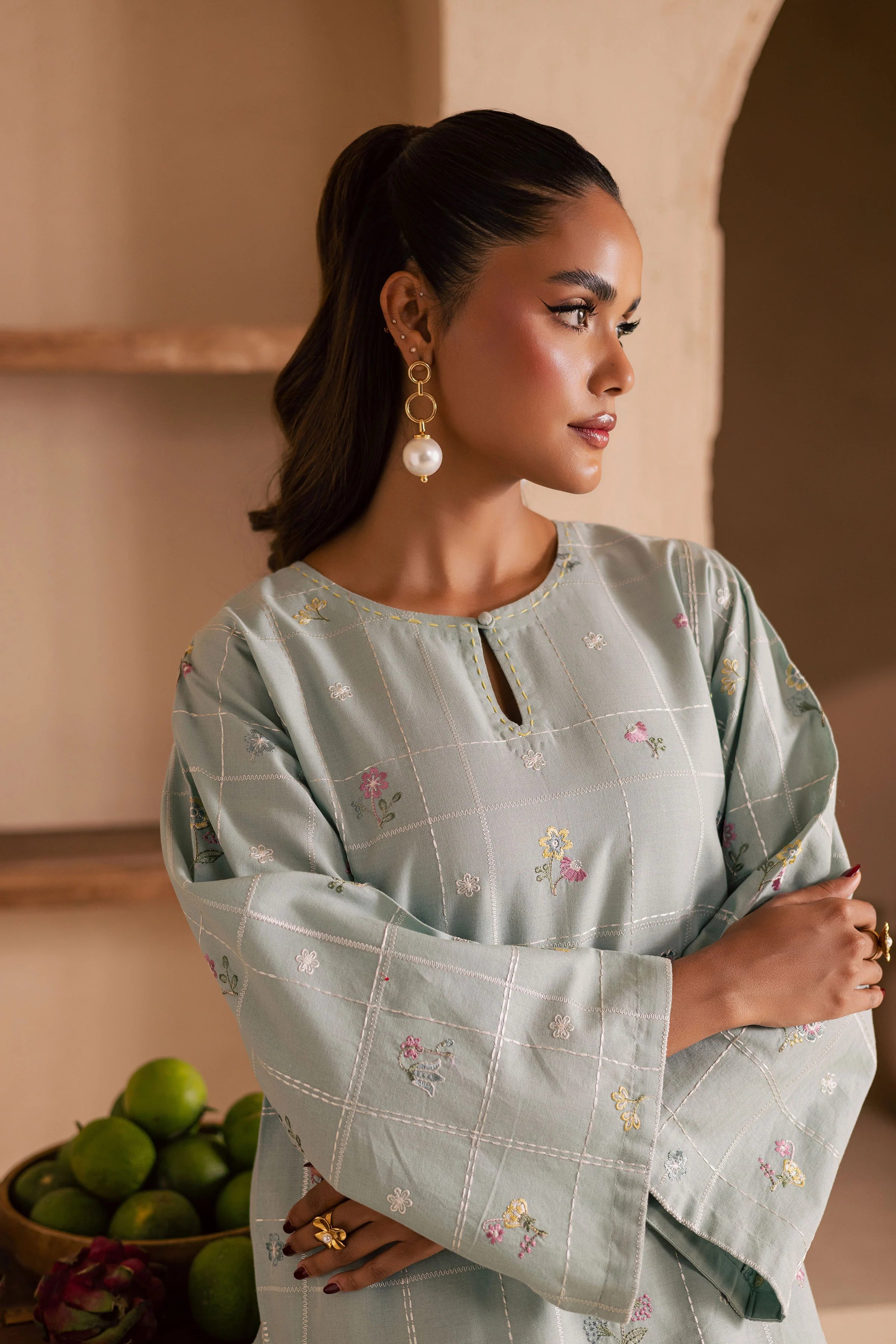 Ice Snow 2Pc - Embroidered Khaddar Dress - Image 6