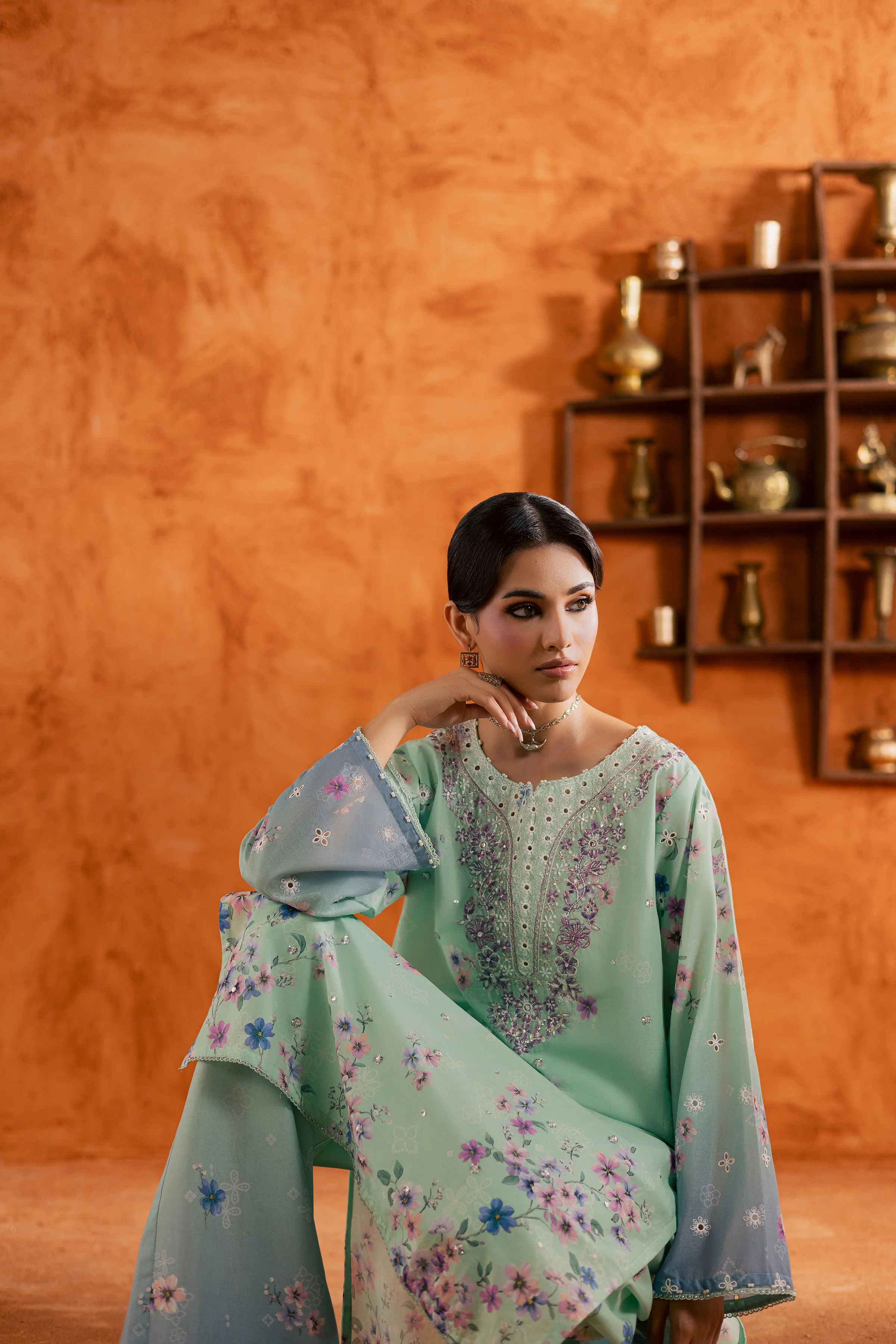 Ivoria 2Pc - Printed Lawn Dress - Image 10
