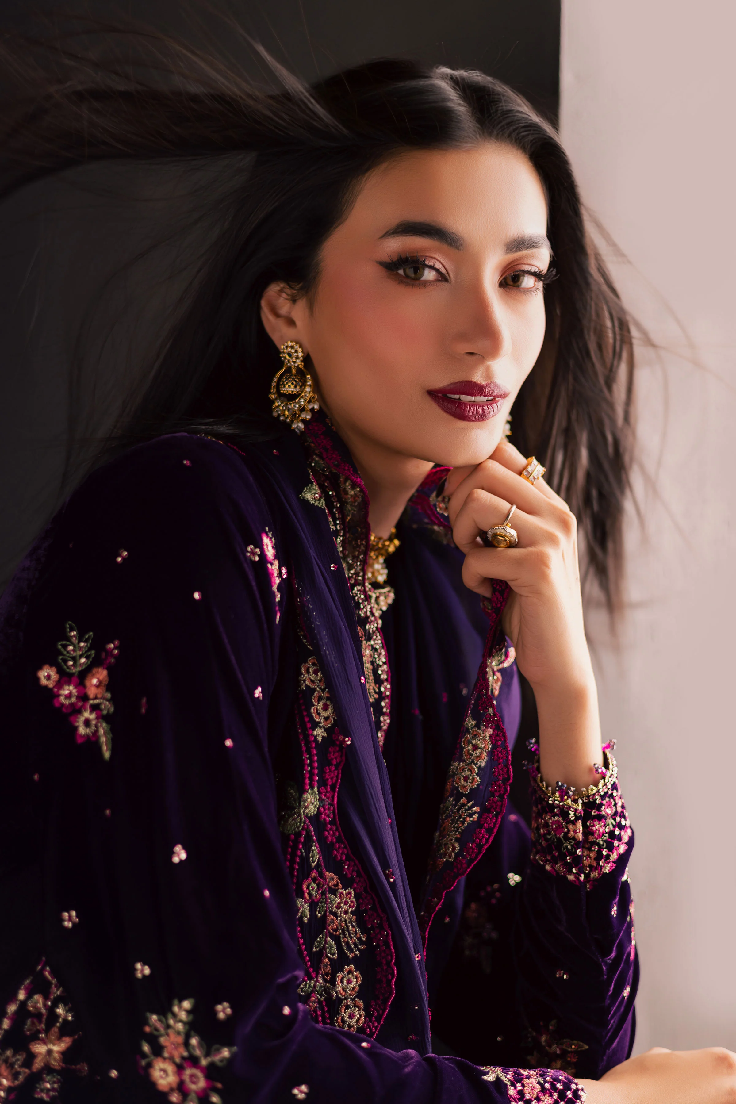Jahanara 3Pc - Velvet Luxe Pret - Image 5